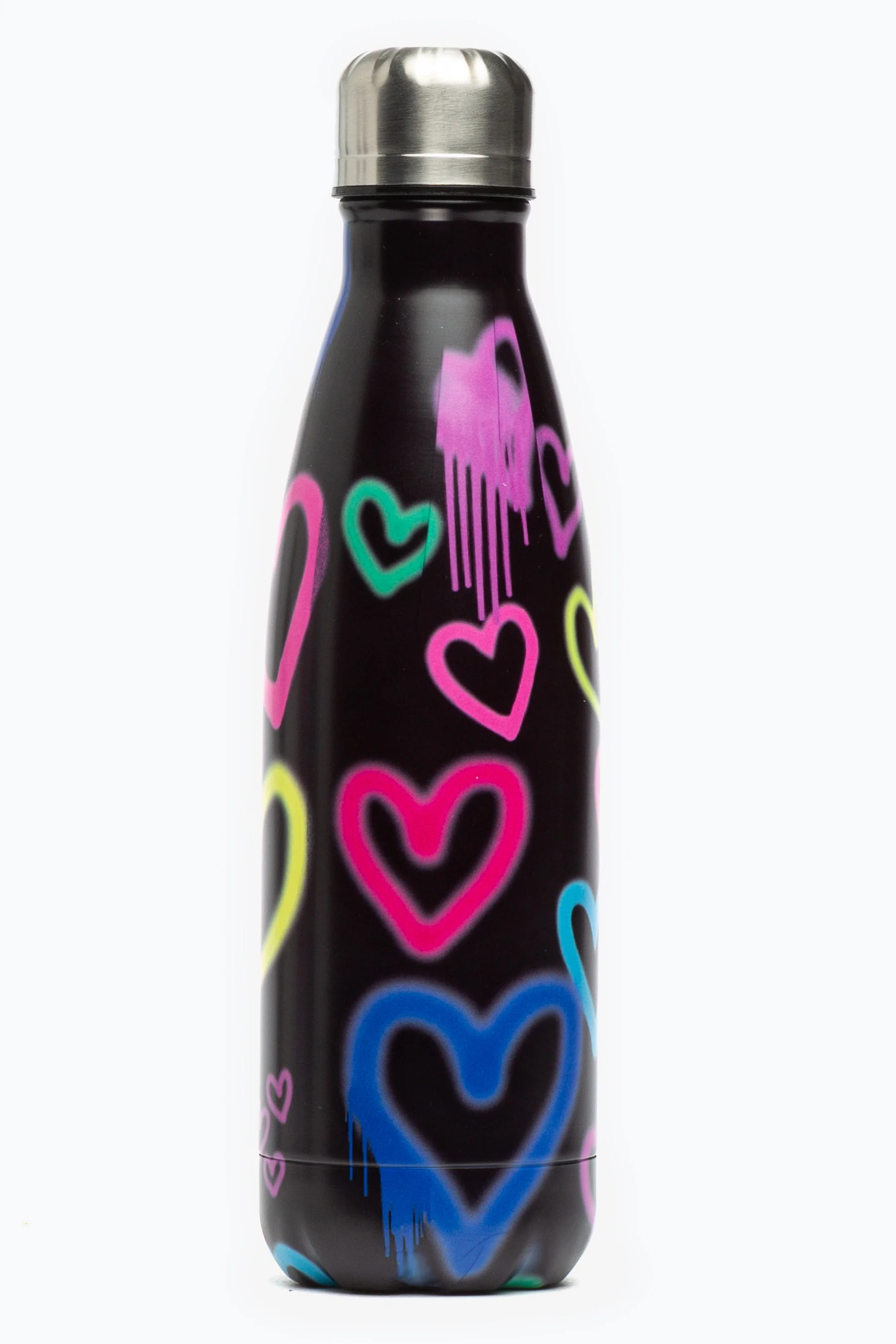 Hype Black Graffiti Heart Metal Bottle - Image 2