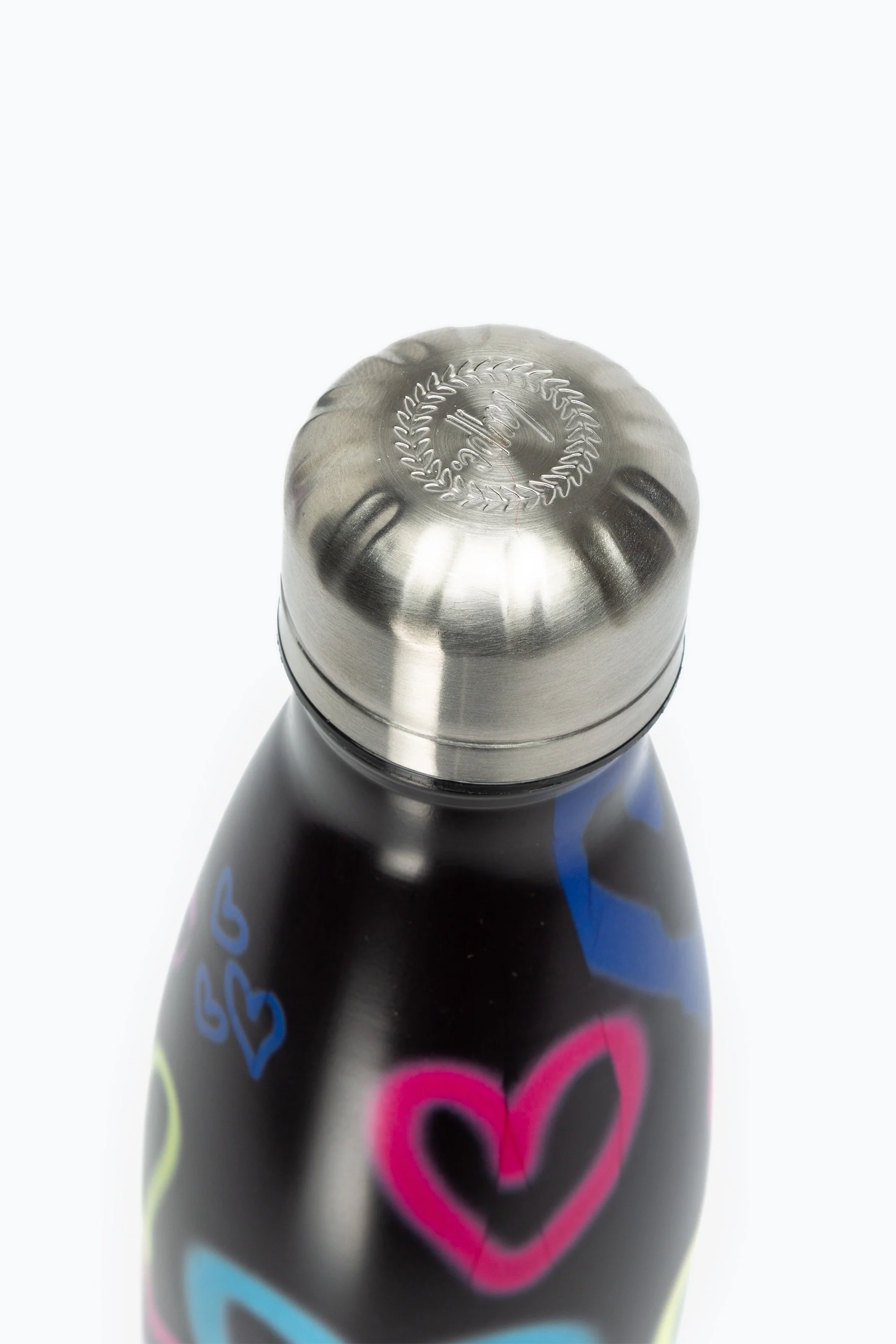 Hype Black Graffiti Heart Metal Bottle - Image 3