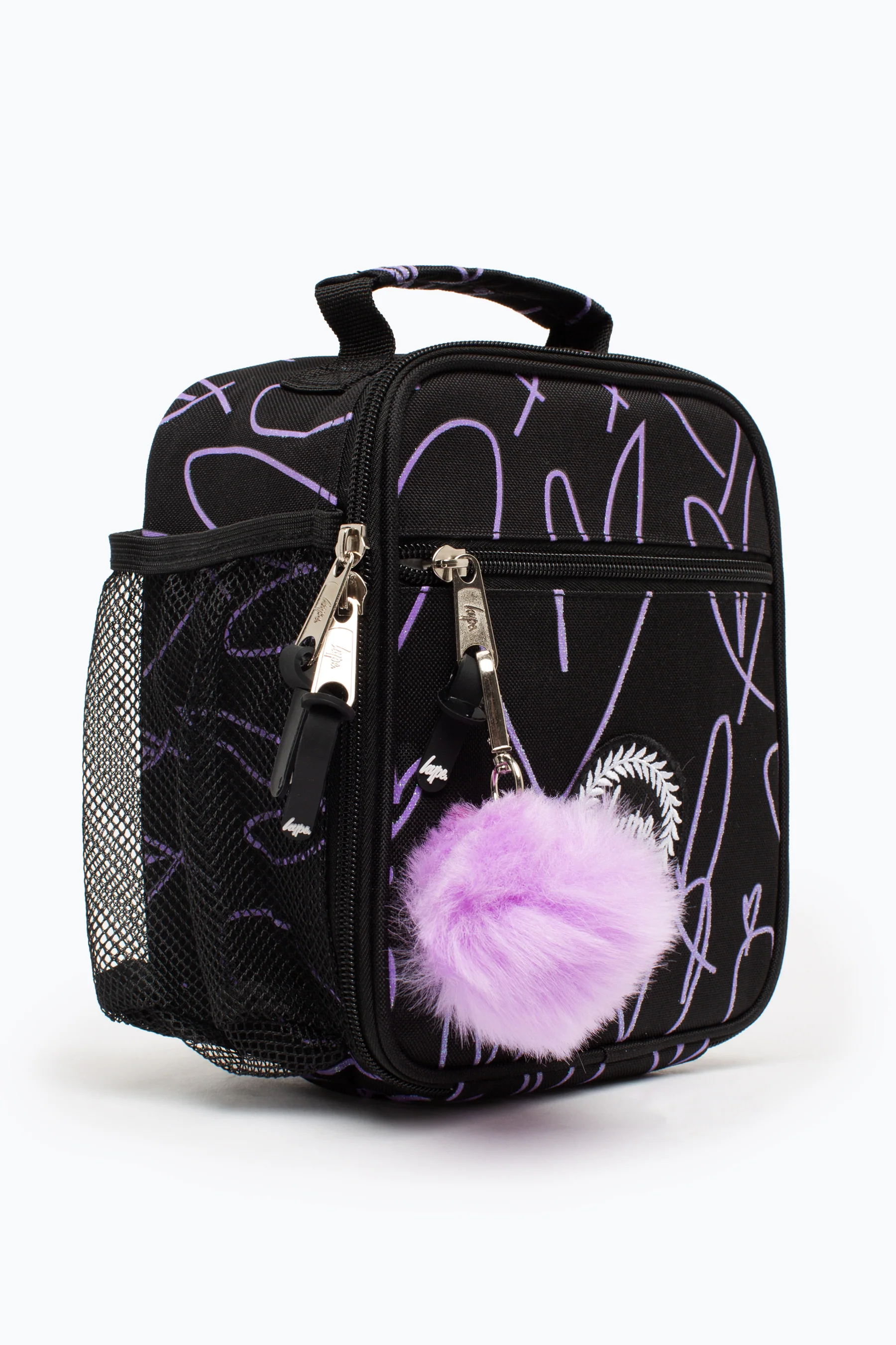 Hype Purple Glitter Scribble Heart Lunch Box - Image 2