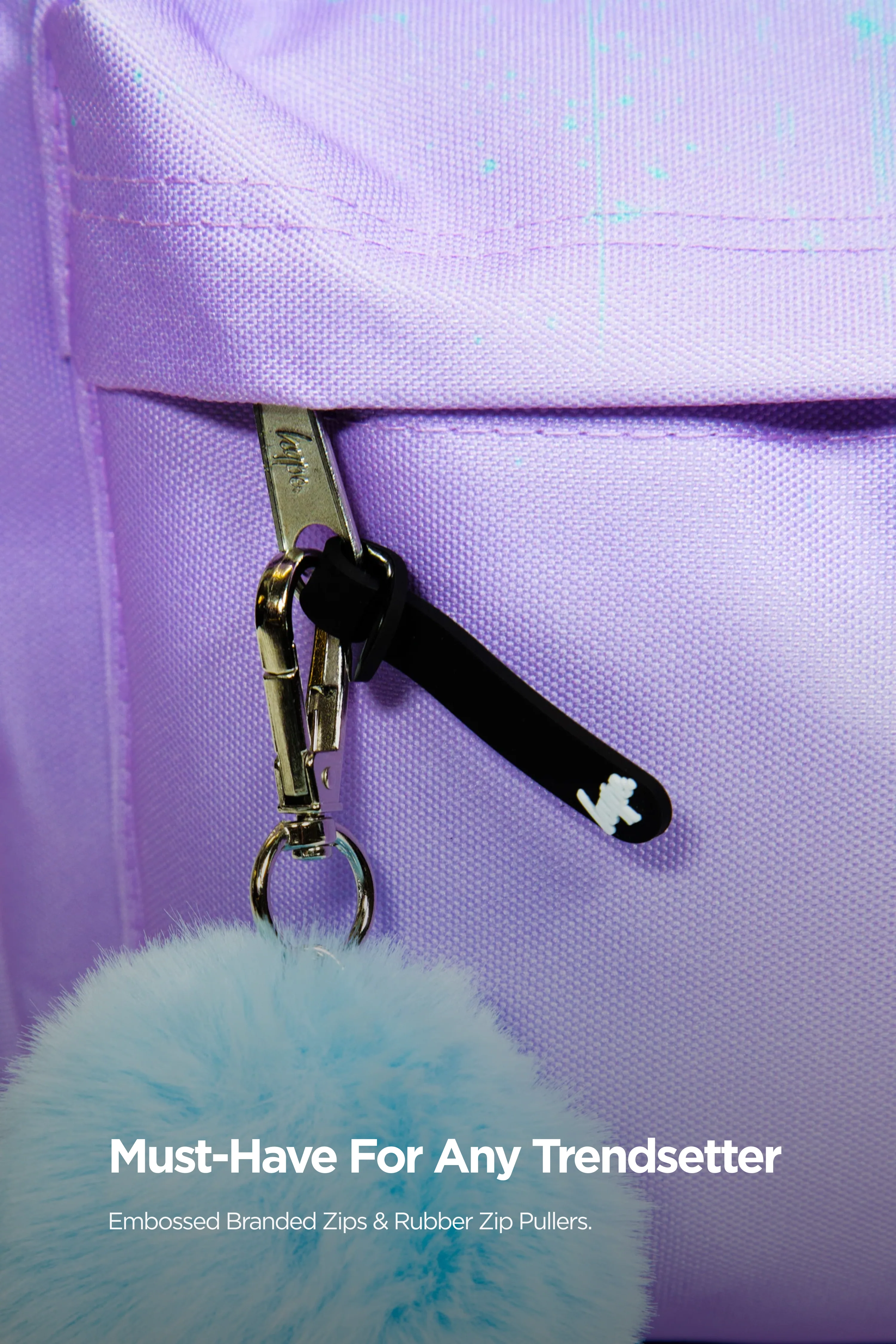 Hype Iconic Lilac/Teal Drips Girls Backpack - Image 5