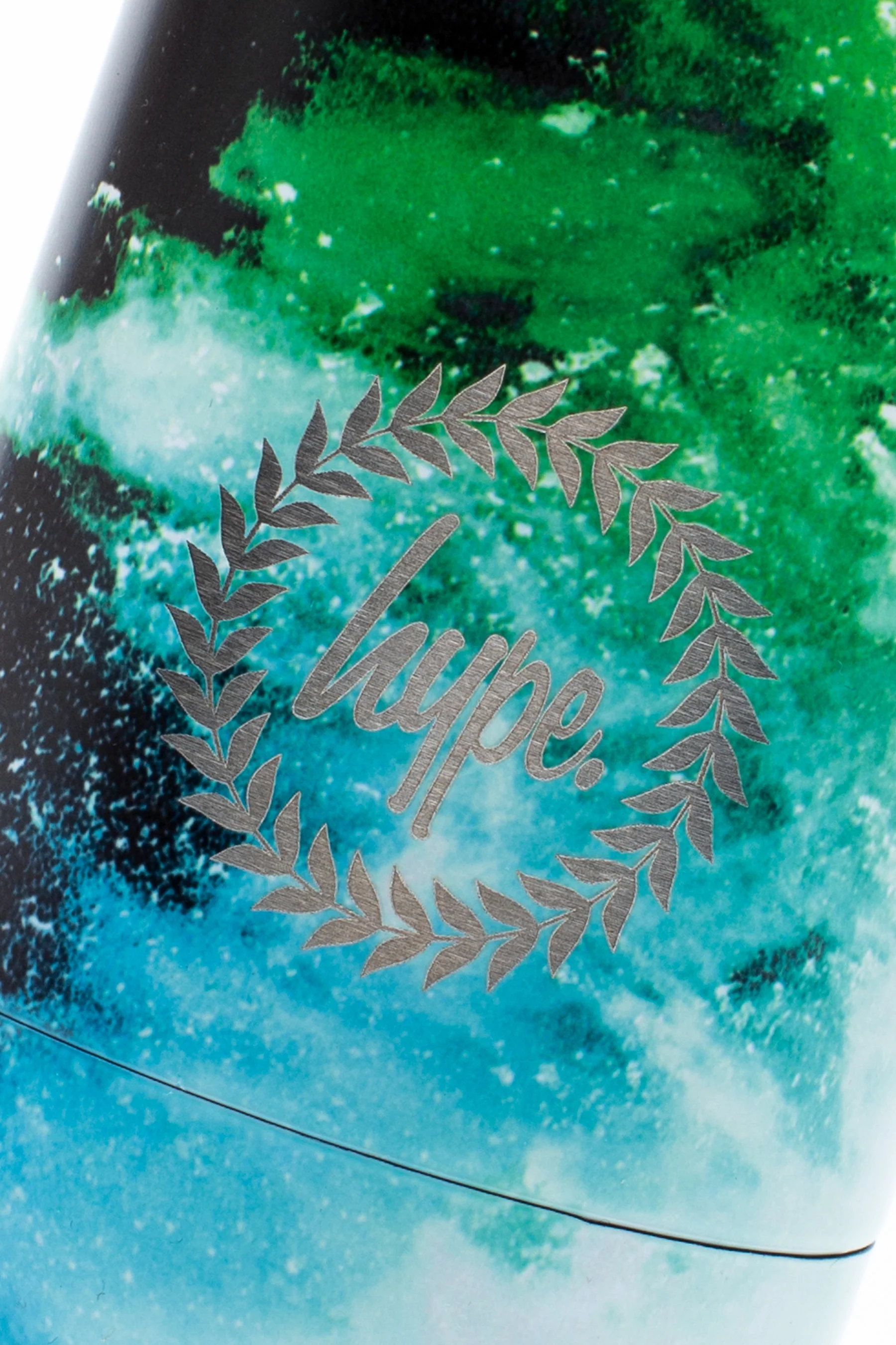 Hype Blue & Green Chalk Dust Metal Water Bottle - Image 3