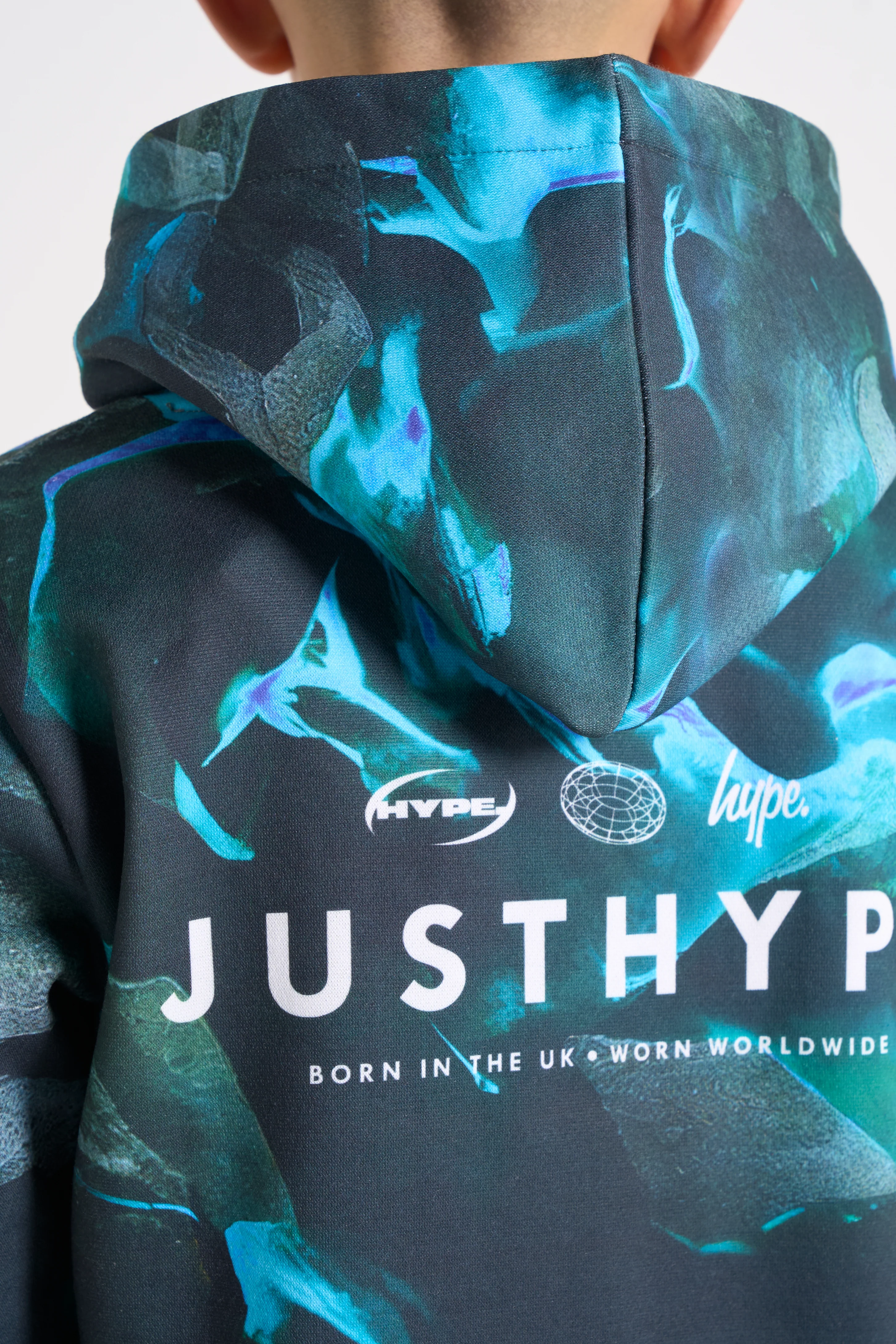 Hype Boys Black/Blue Vapour Hoodie - Image 10