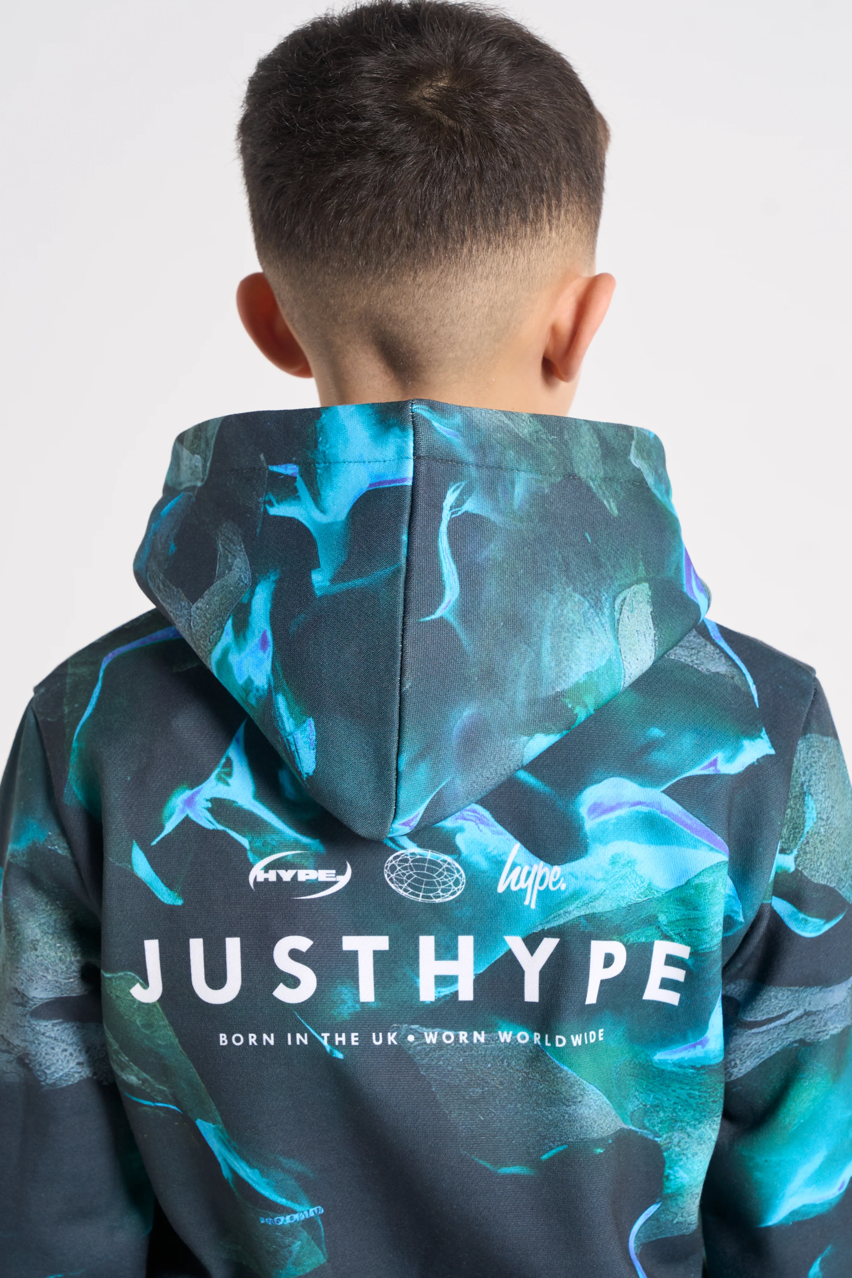 Hype Boys Black/Blue Vapour Hoodie - Image 6