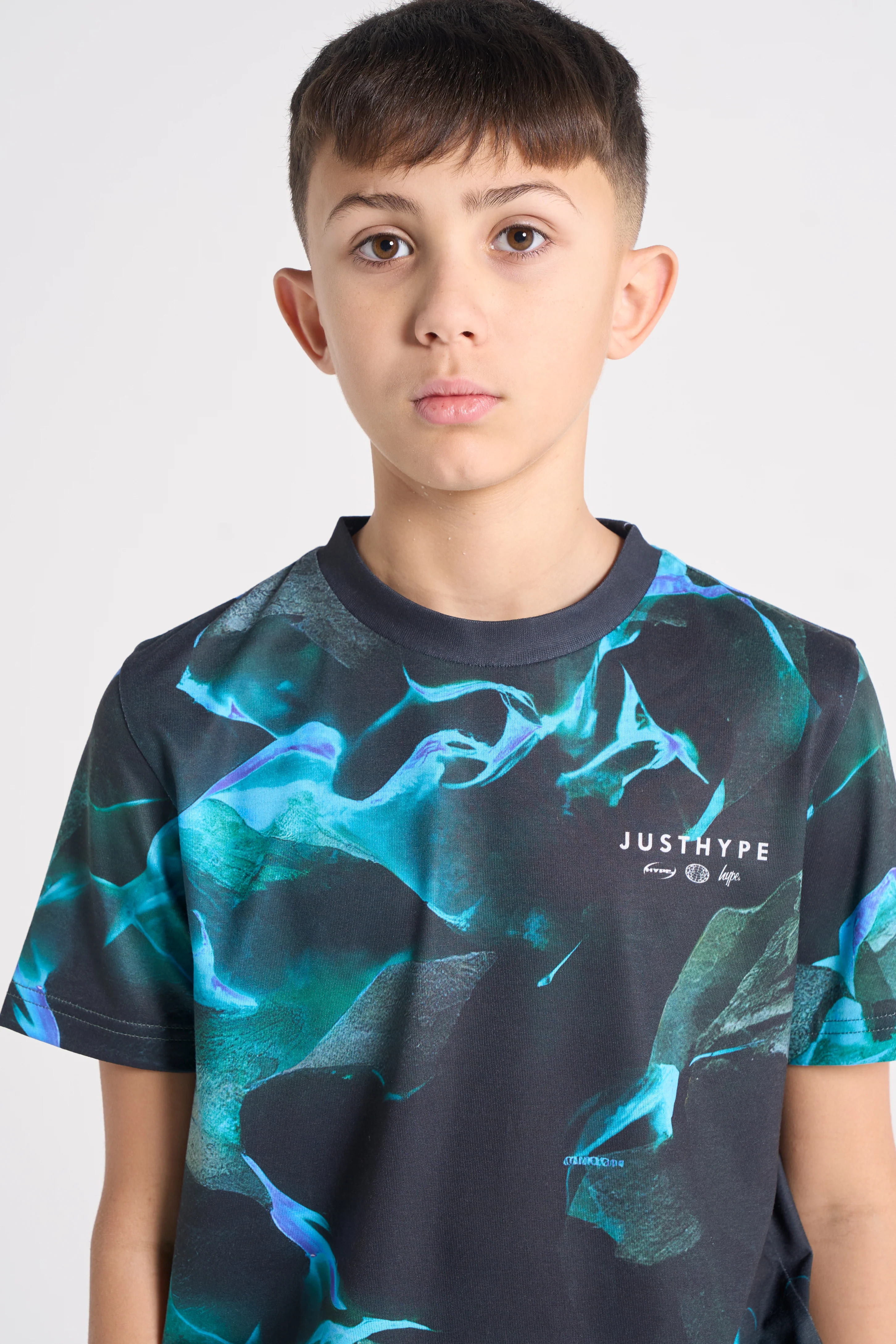 Hype Boys Black/Blue Vapour T-Shirt - Image 2