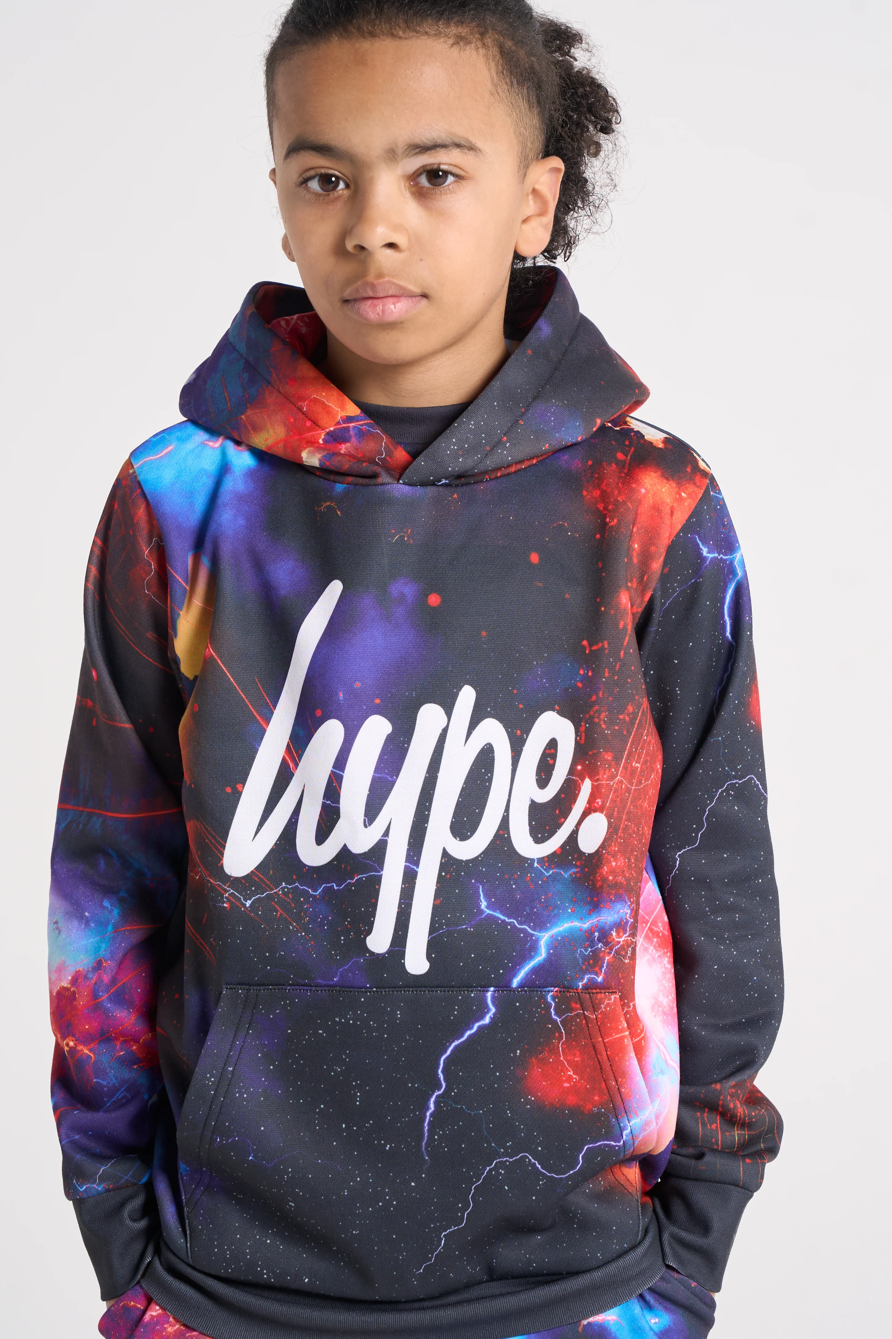 Hype Boys Black Constellation Hoodie & Shorts Set - Image 2