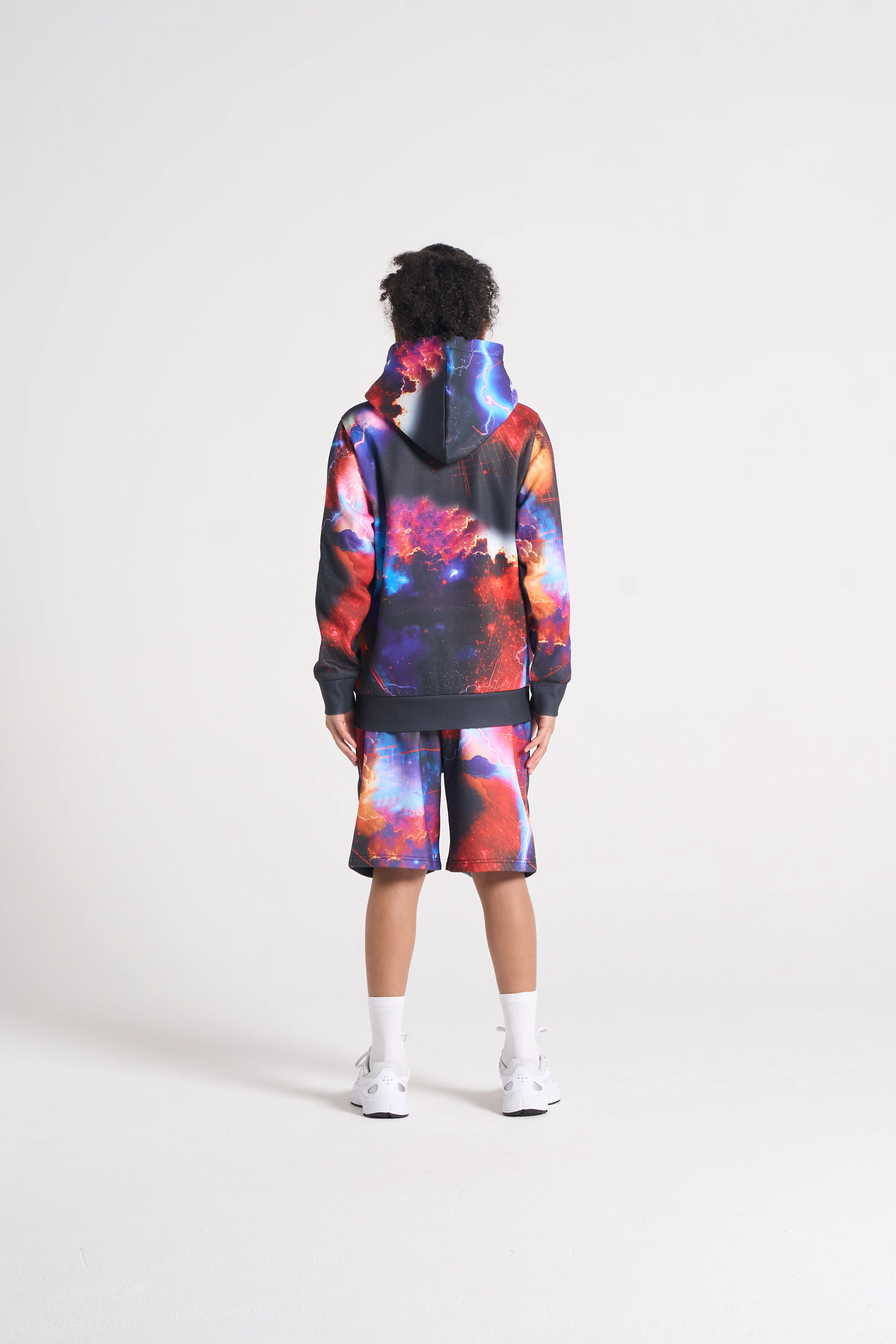 Hype Boys Black Constellation Hoodie & Shorts Set - Image 3