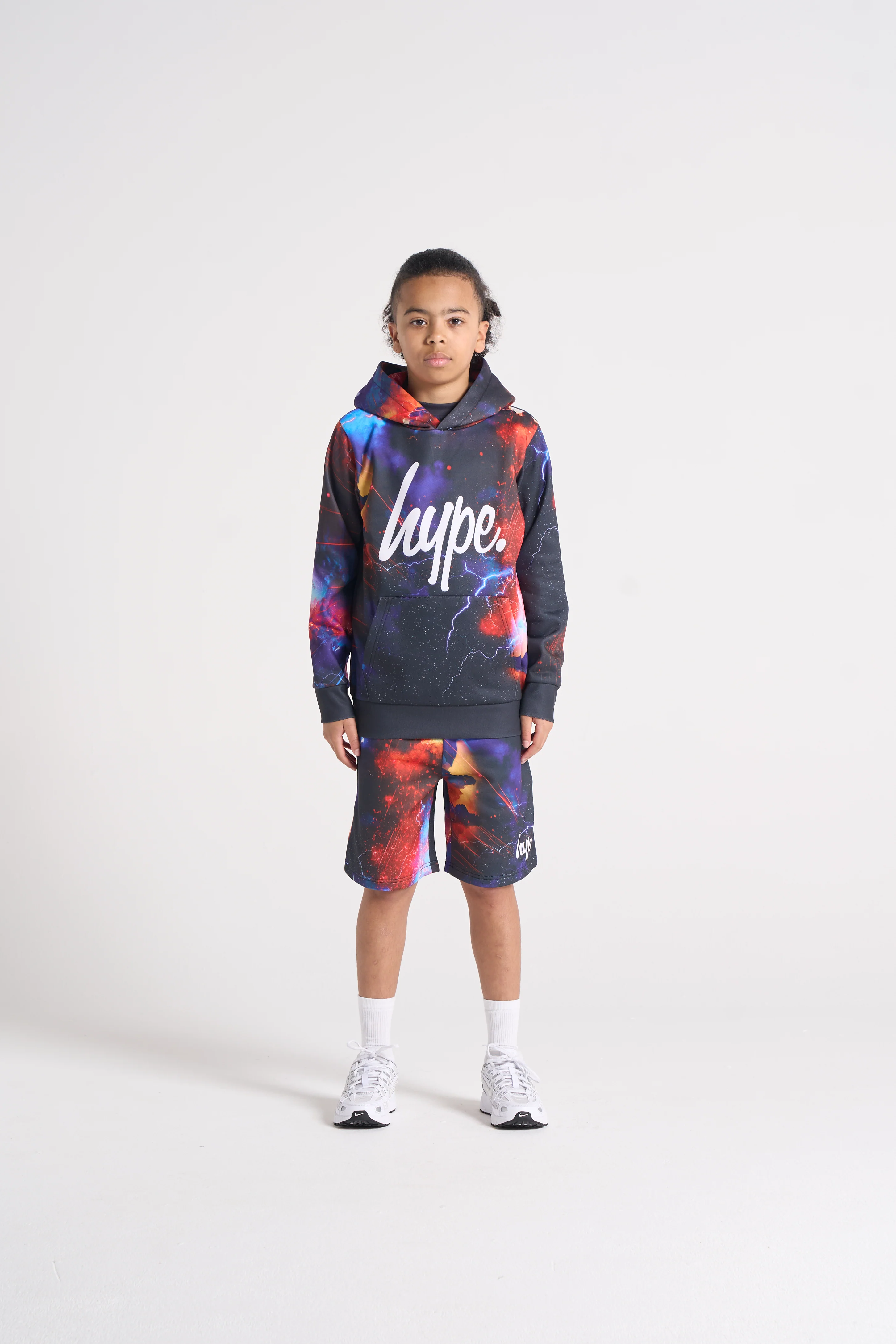 Hype Boys Black Constellation Hoodie & Shorts Set - Image 5