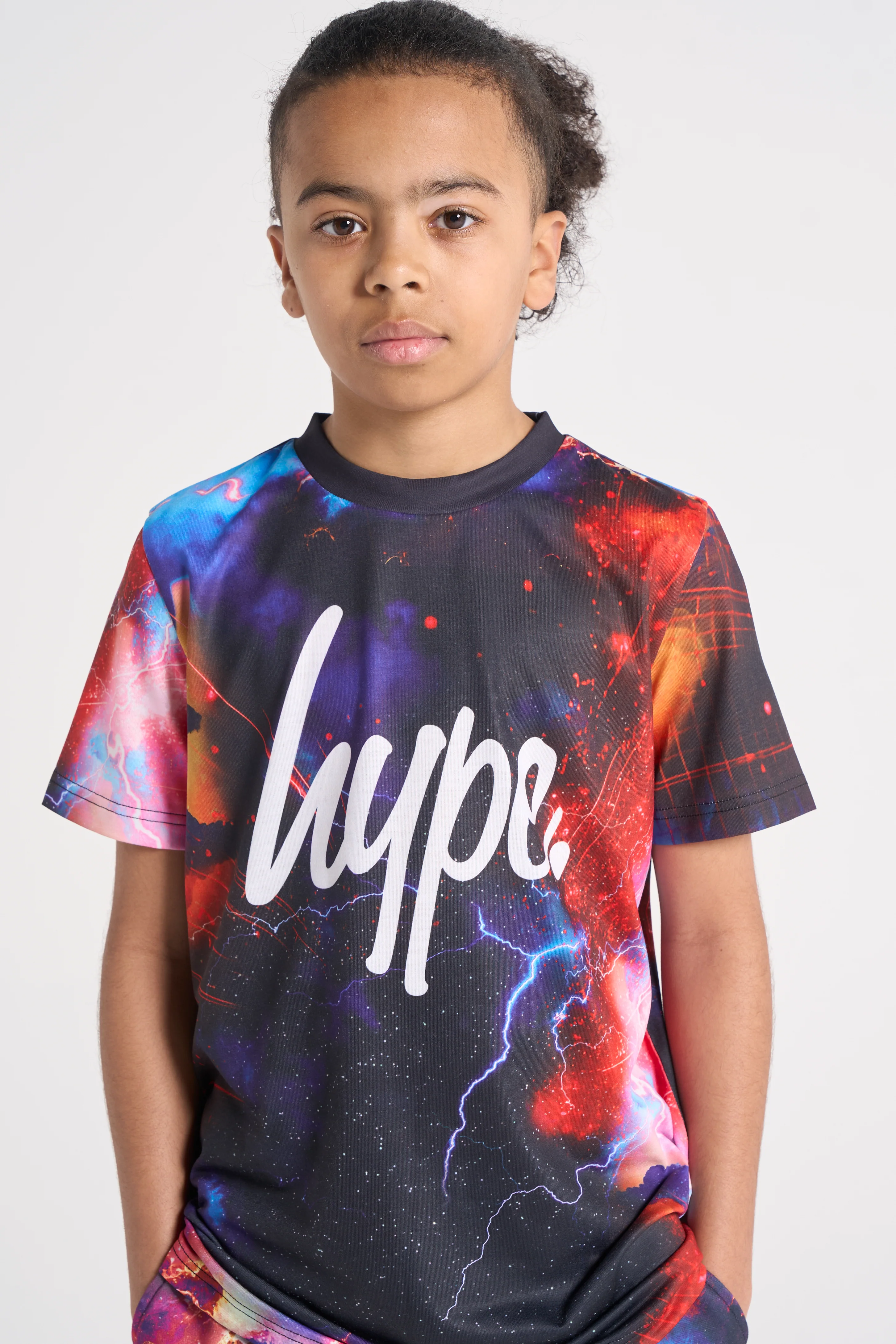 Hype Boys Black Constellation T-Shirt & Shorts Set - Image 2