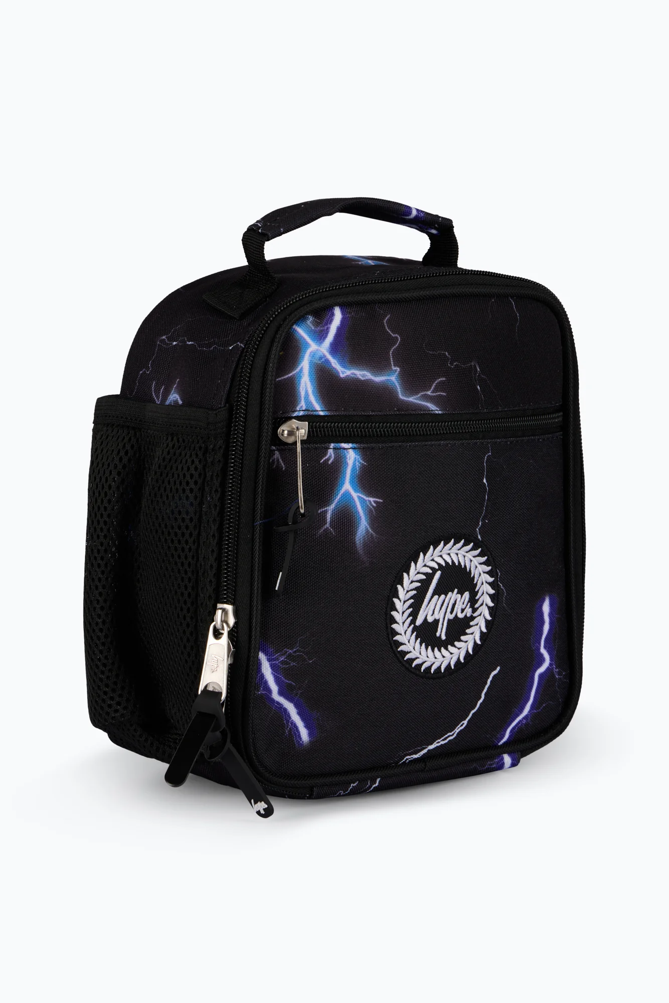 Hype Boys Black Lightning Print Lunch Bag - Image 3