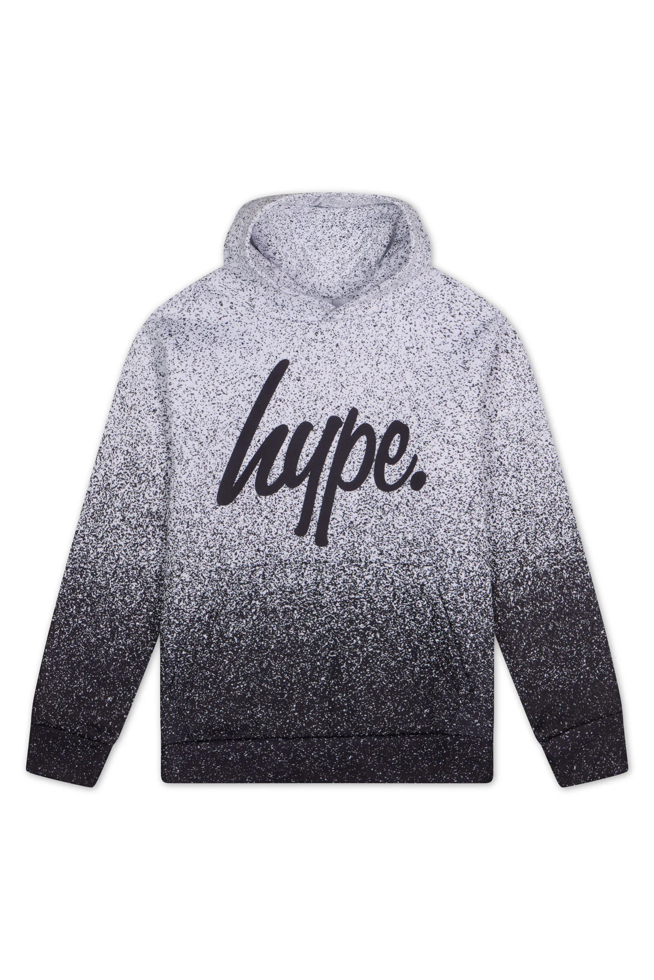 Hype Boys Black/White Speckle Fade Hoodie - Image 4