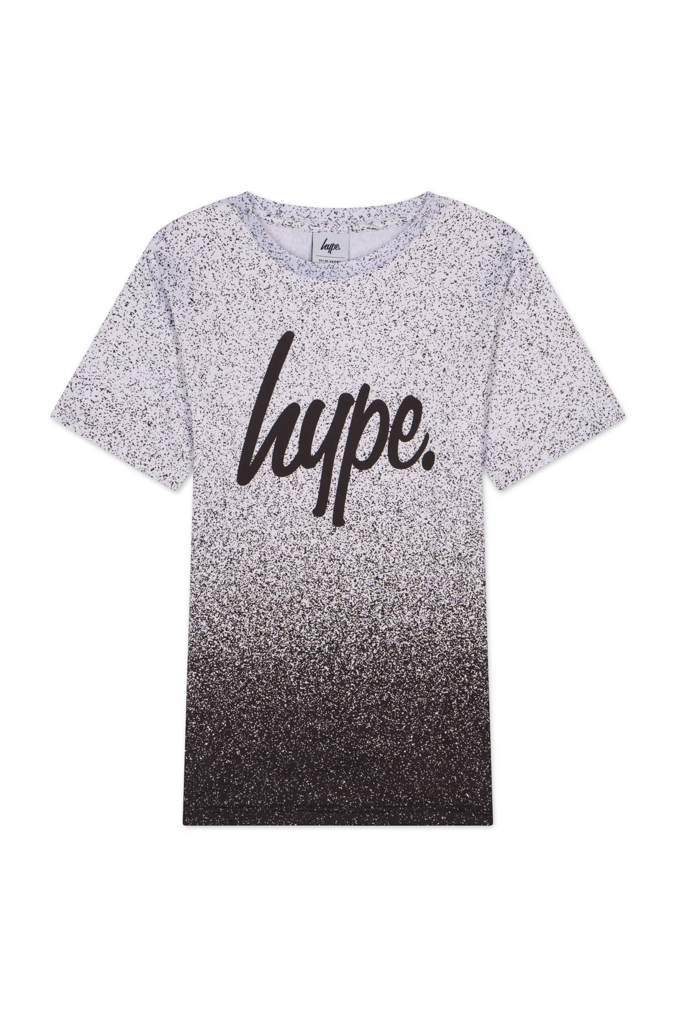 Hype Boys Black/White Speckle Fade T-Shirt - Image 3