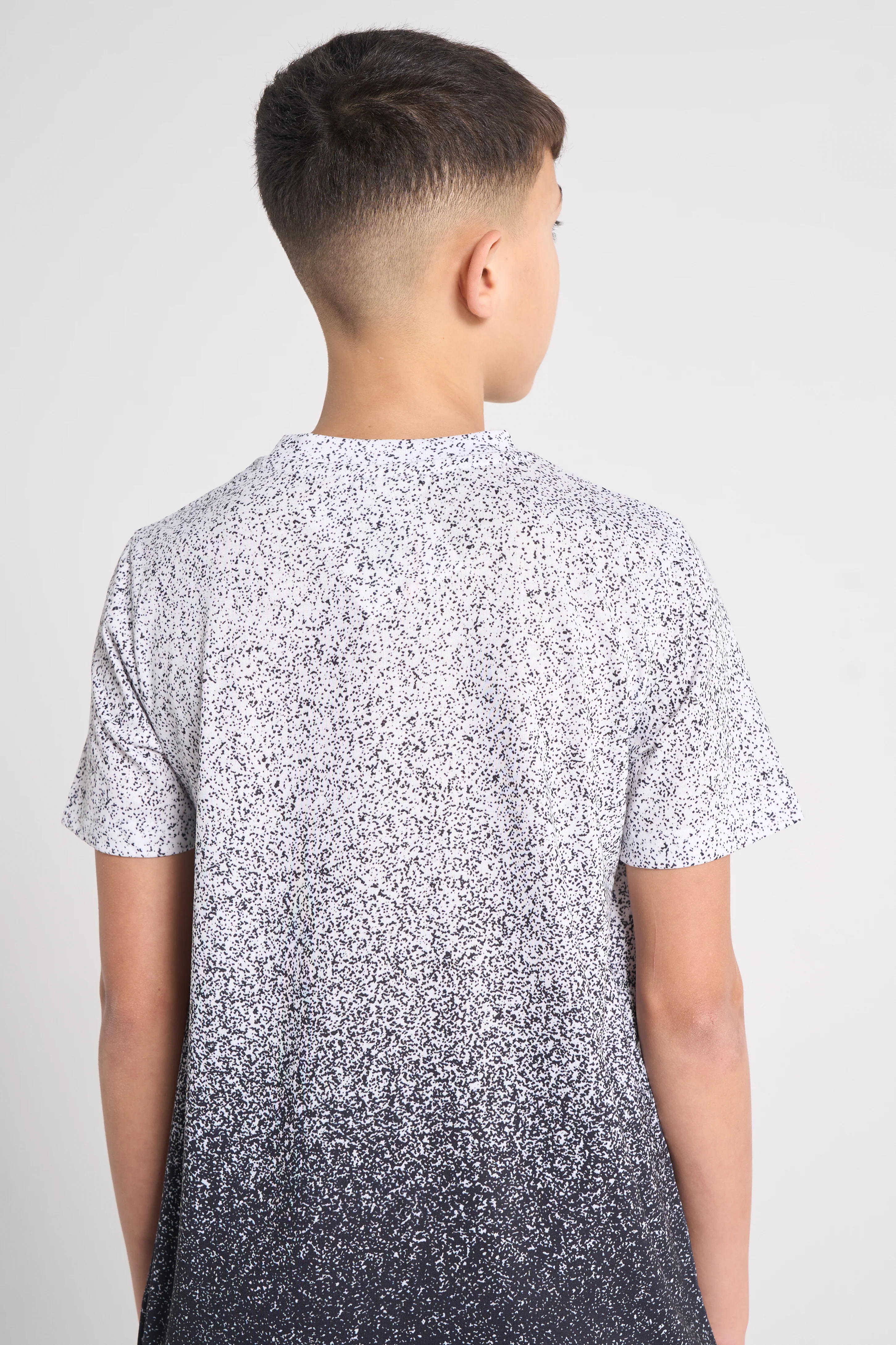 Hype Boys Black/White Speckle Fade T-Shirt - Image 7