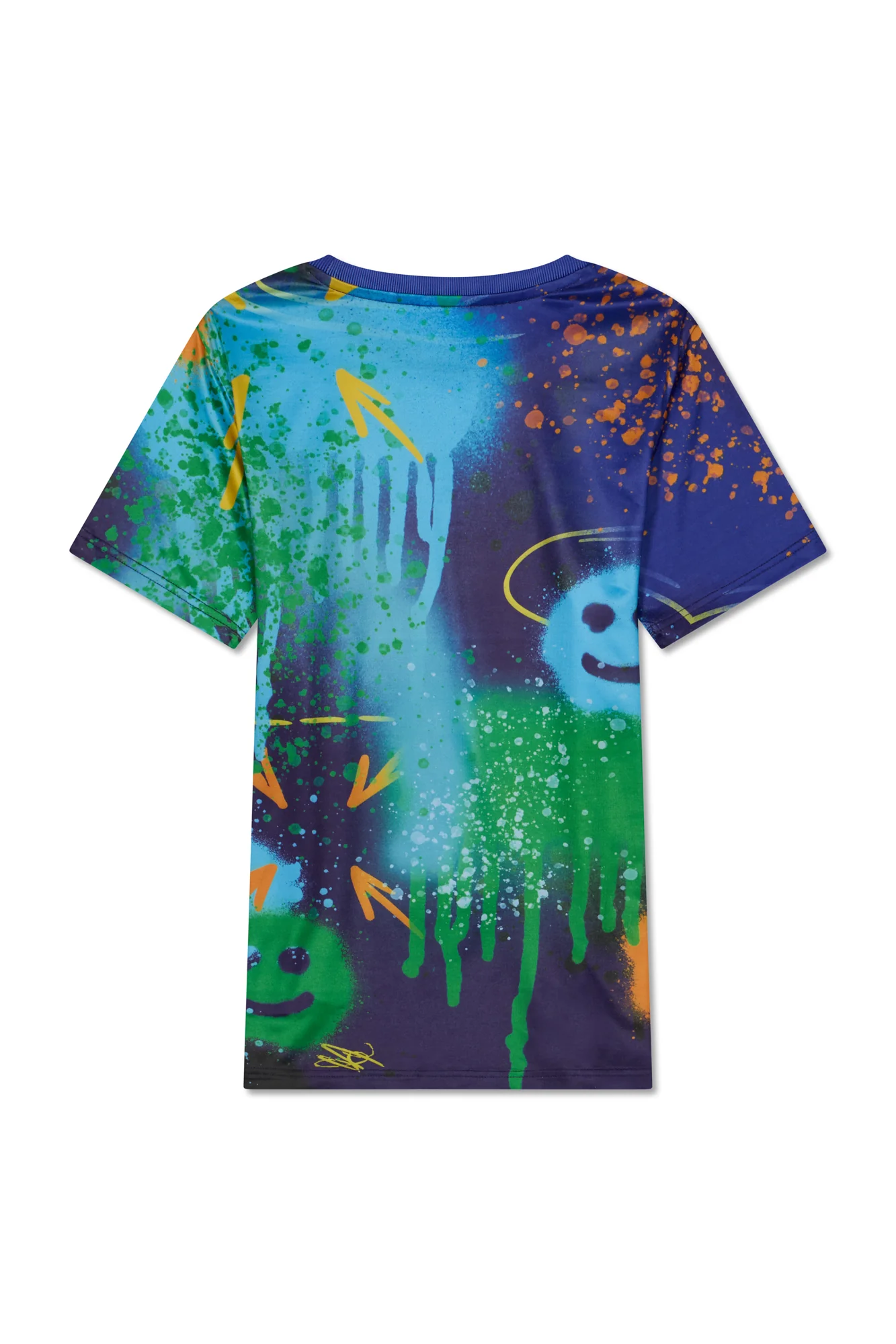 Hype Boys Blue Defacing T-Shirt - Image 2