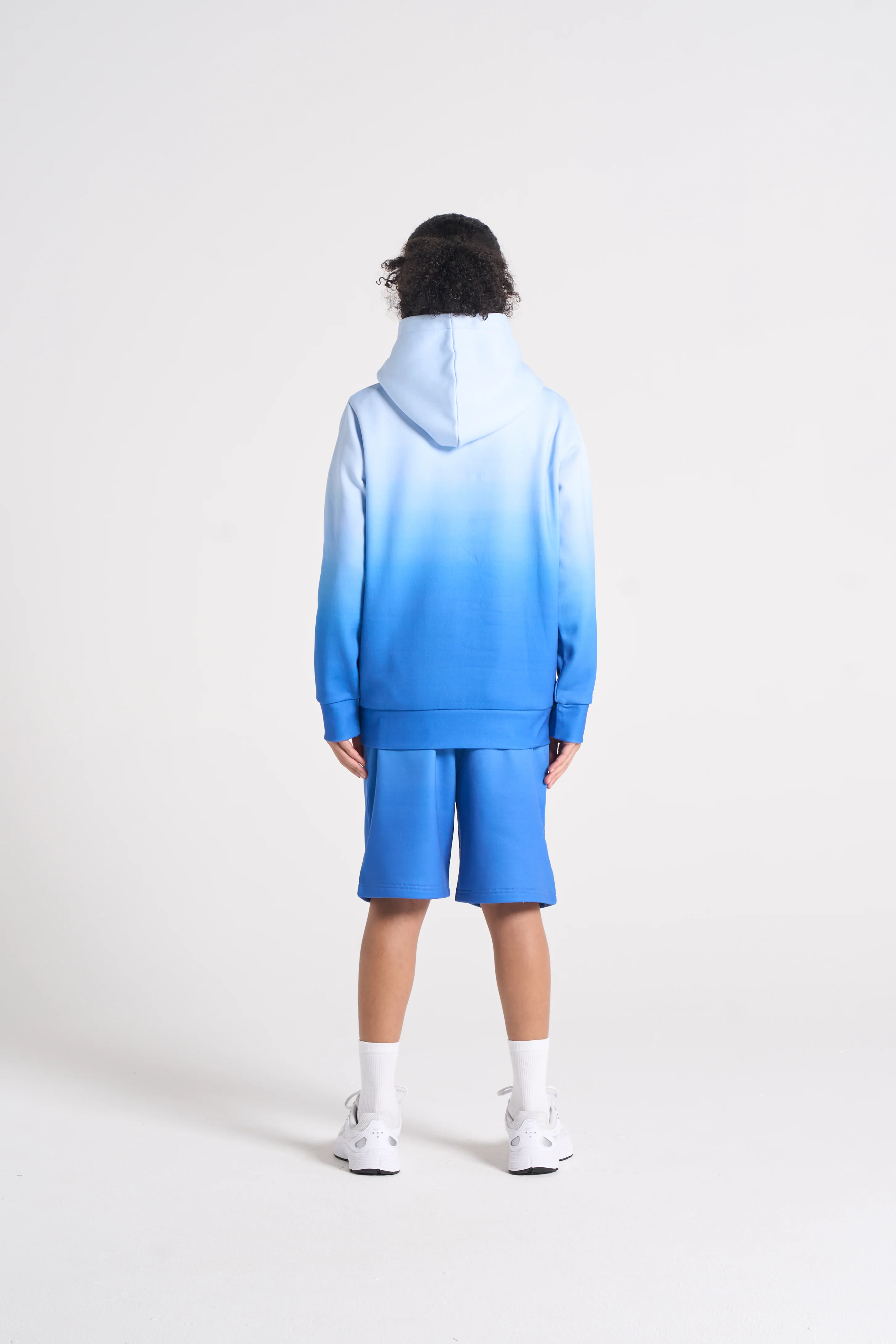 Hype Boys Blue Fade Hoodie & Shorts Set - Image 6