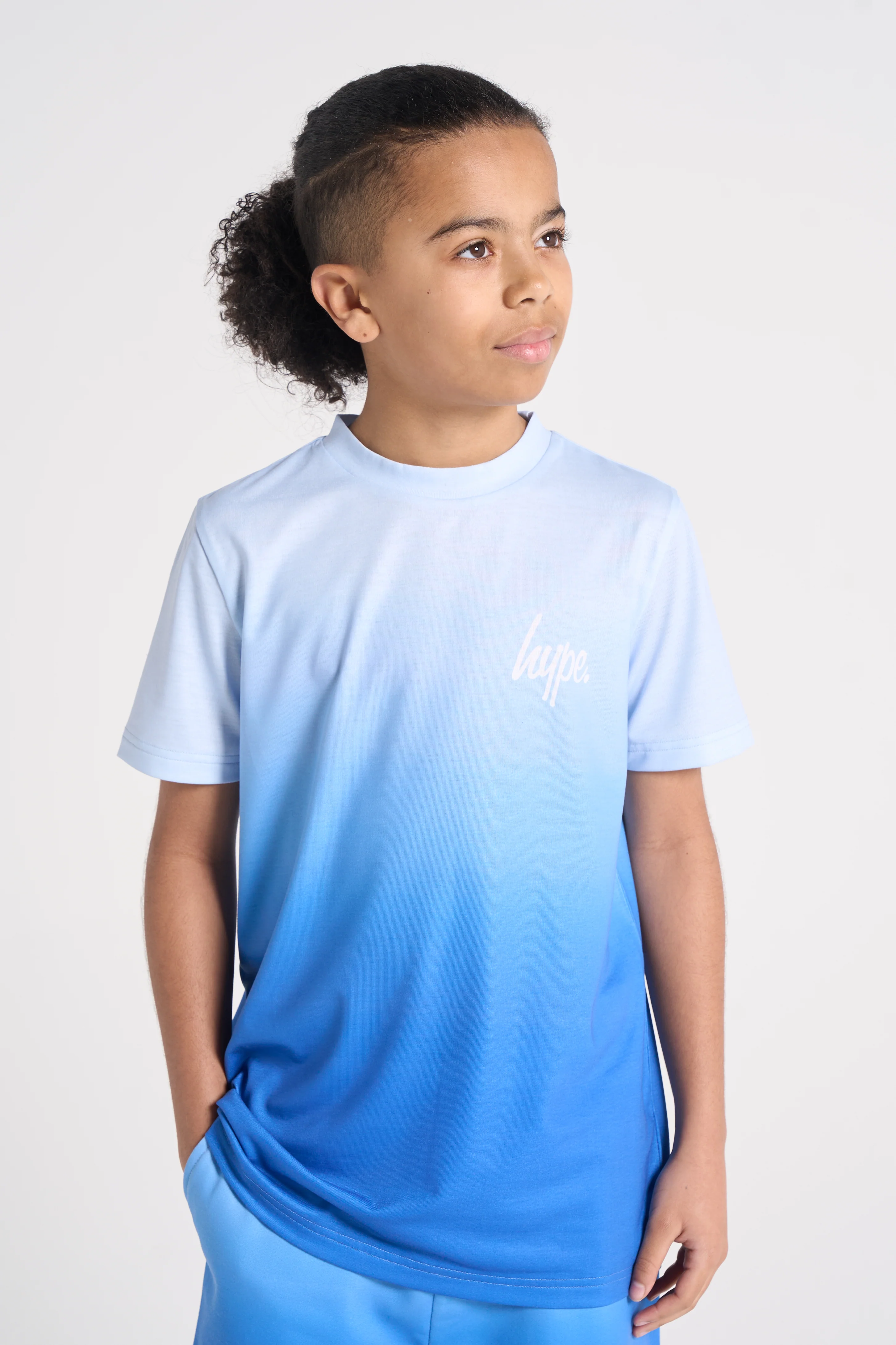 Hype Boys Blue Fade T-Shirt & Shorts Set - Image 2