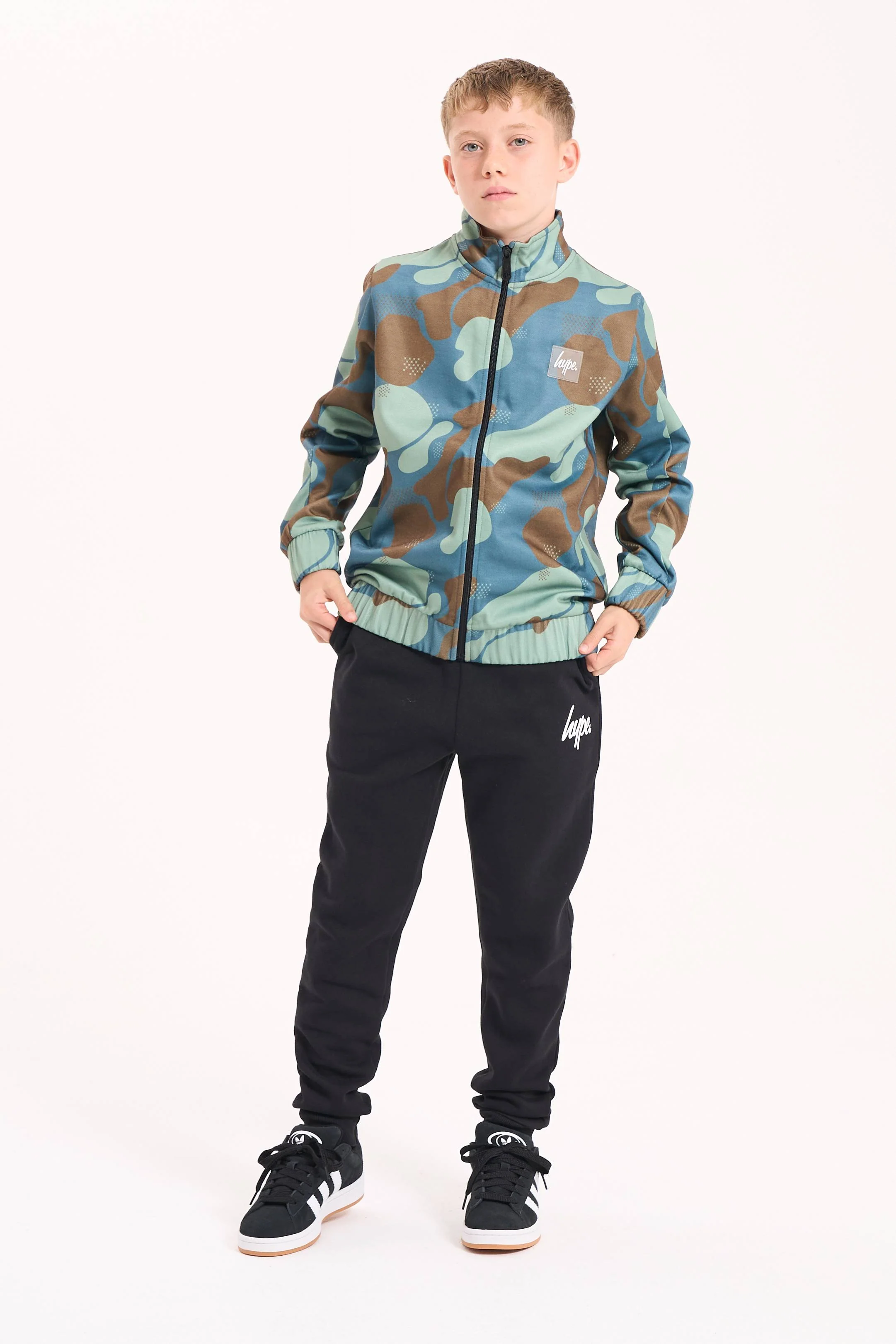 Hype Boys Contour Camo Zip Fleece - Image 3