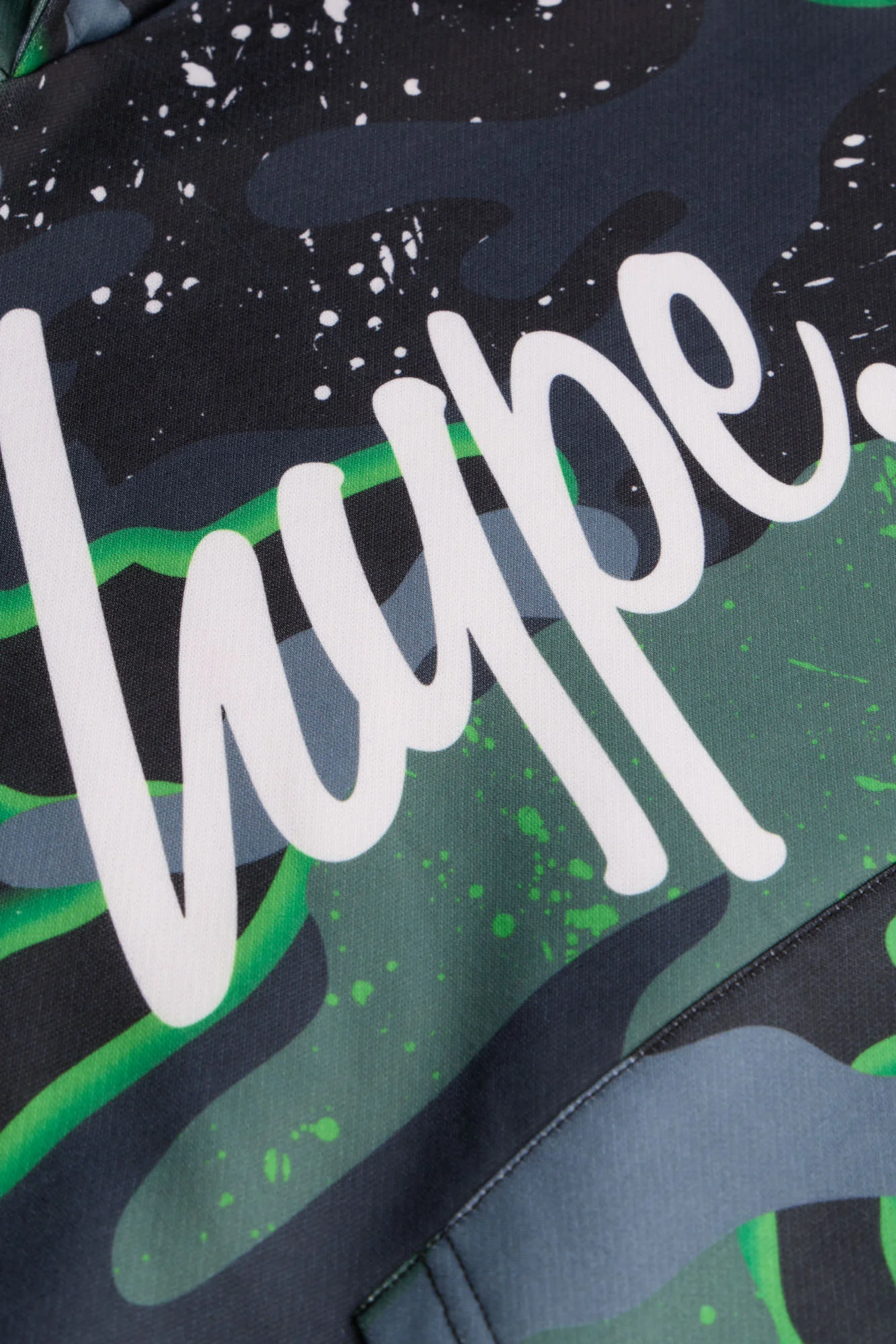 Hype Boys Green Neon Camouflage Hoodie - Image 6