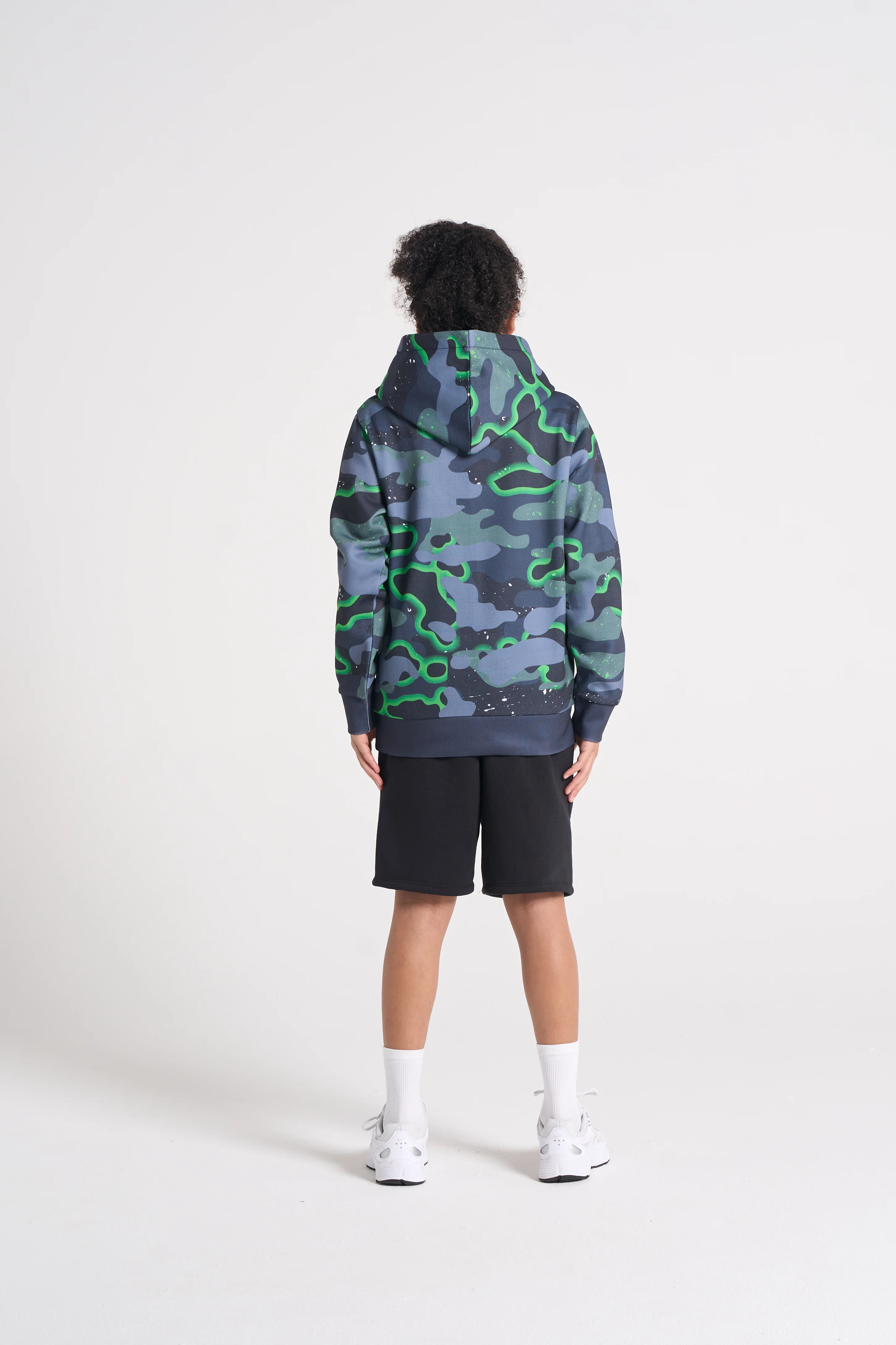 Hype Boys Green Neon Camouflage Hoodie - Image 8