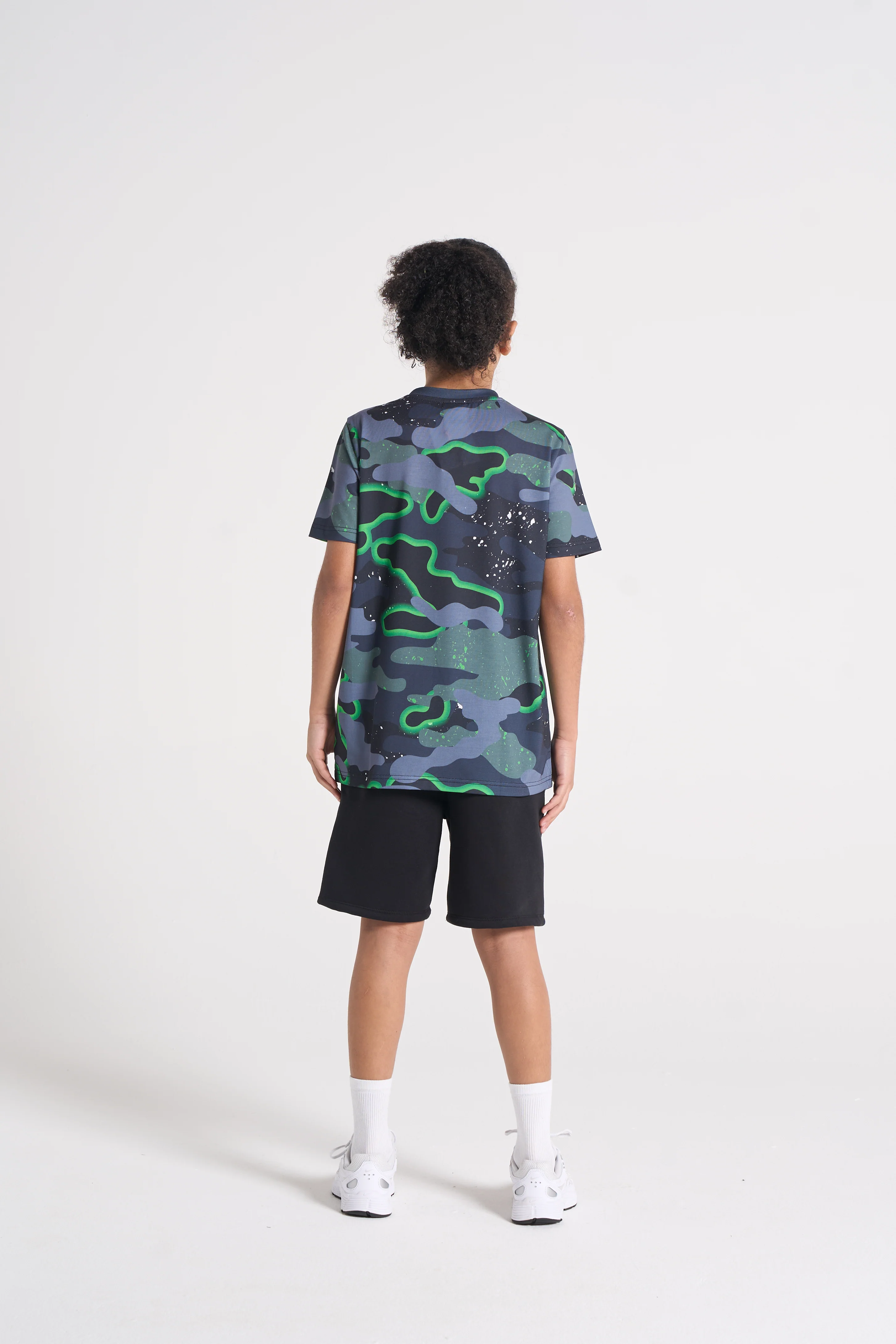 Hype Boys Green Neon Camouflage T-Shirt - Image 6