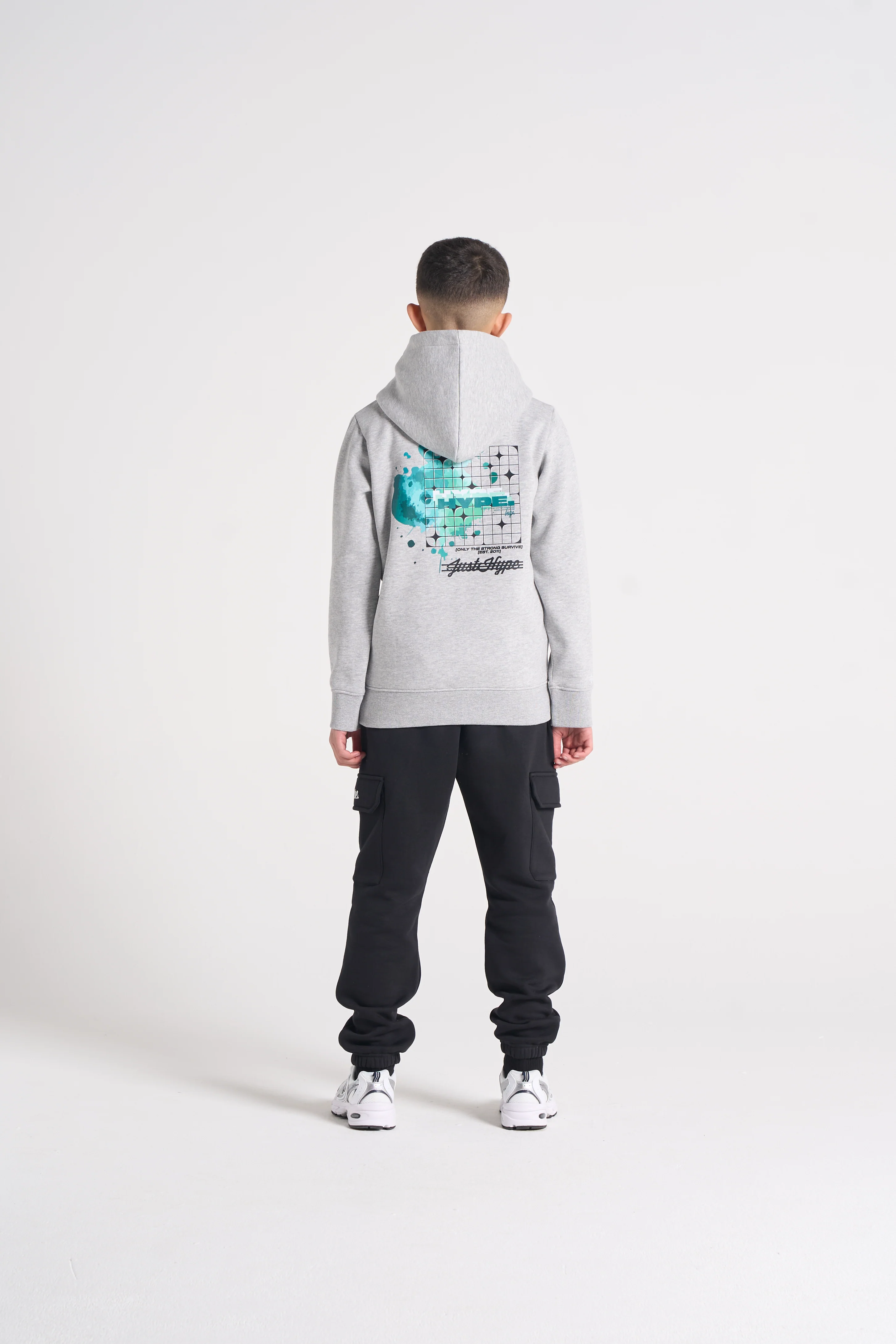 Hype Boys Grey Marl Cosmic Hoodie - Image 2