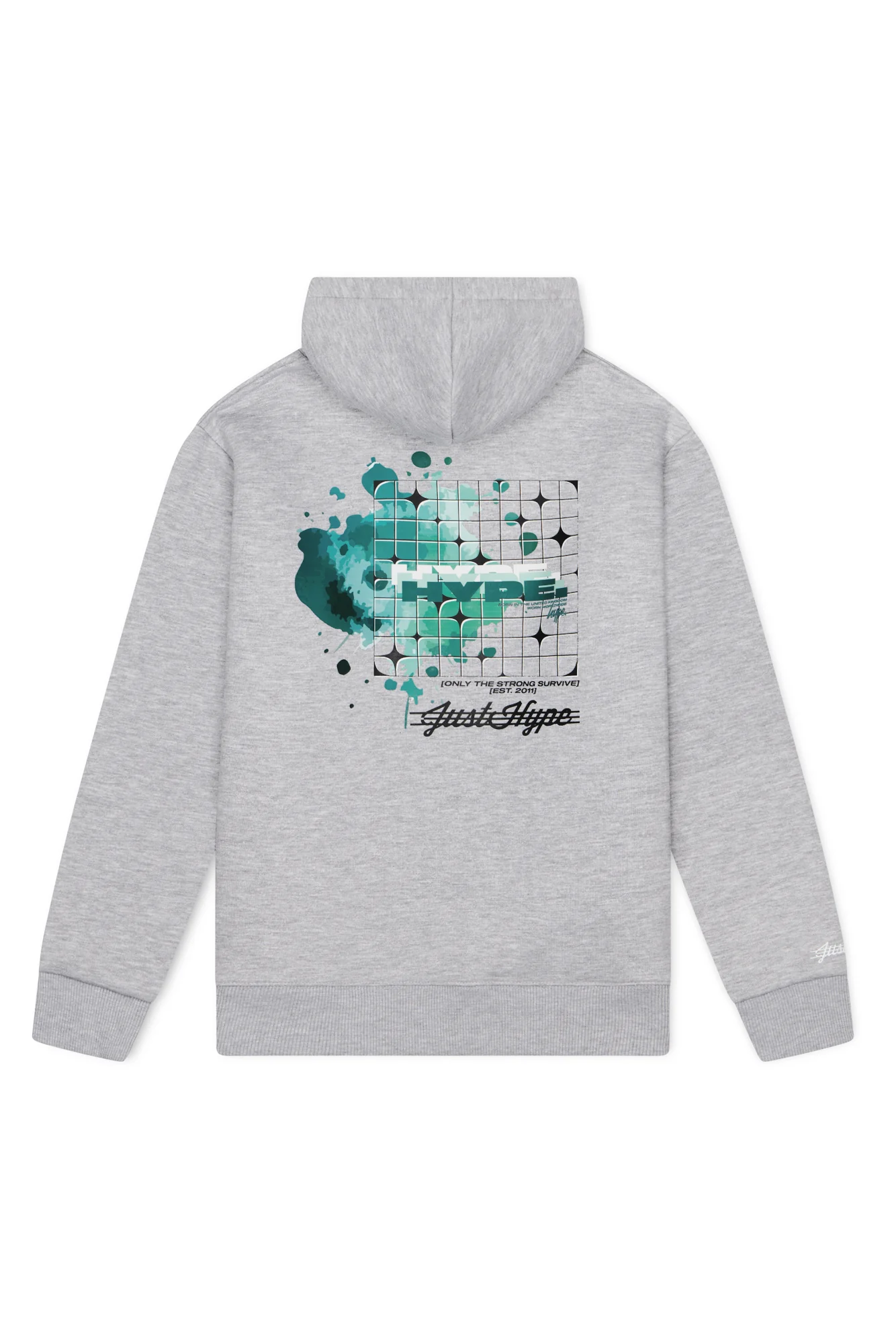 Hype Boys Grey Marl Cosmic Hoodie - Image 4