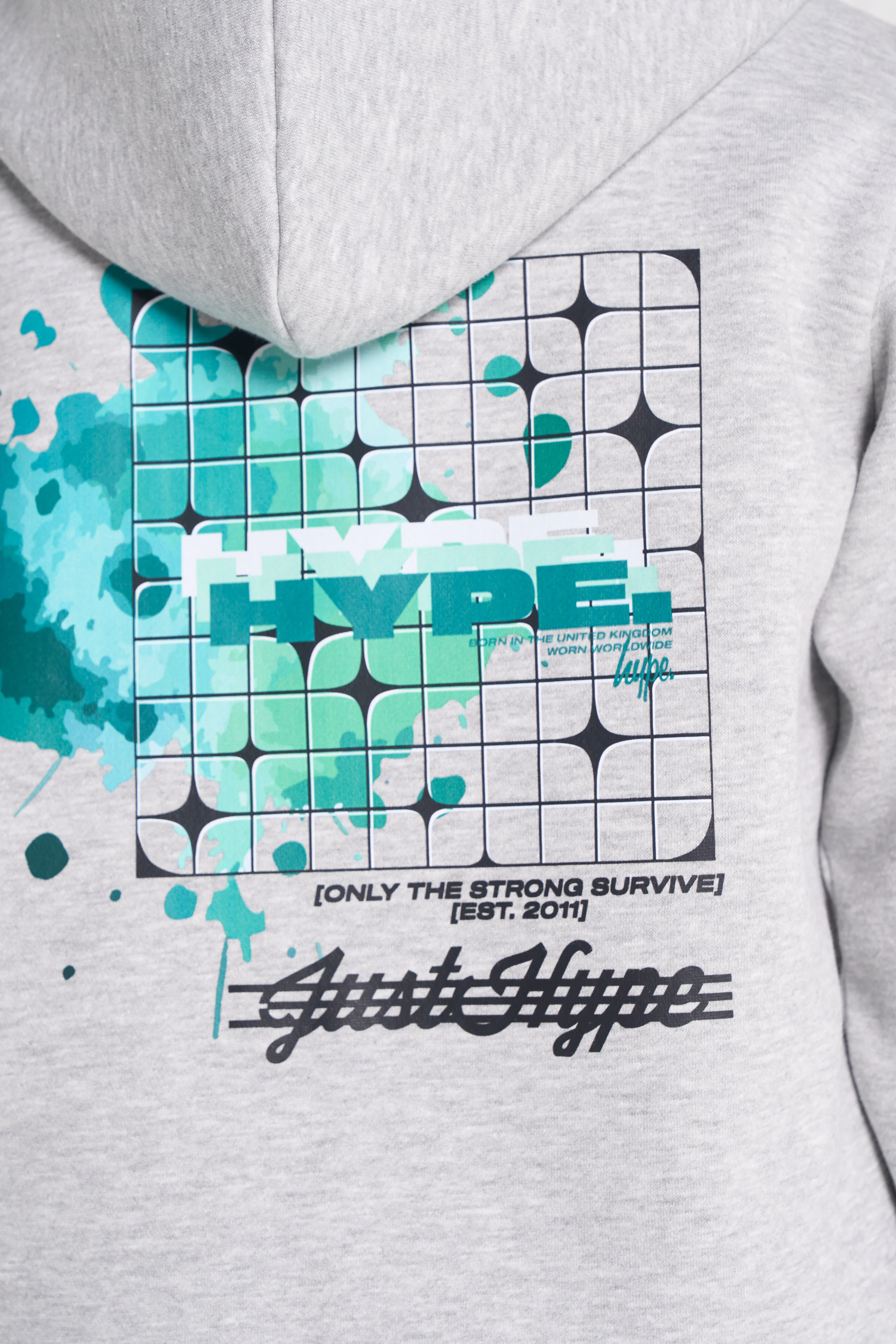 Hype Boys Grey Marl Cosmic Hoodie - Image 5
