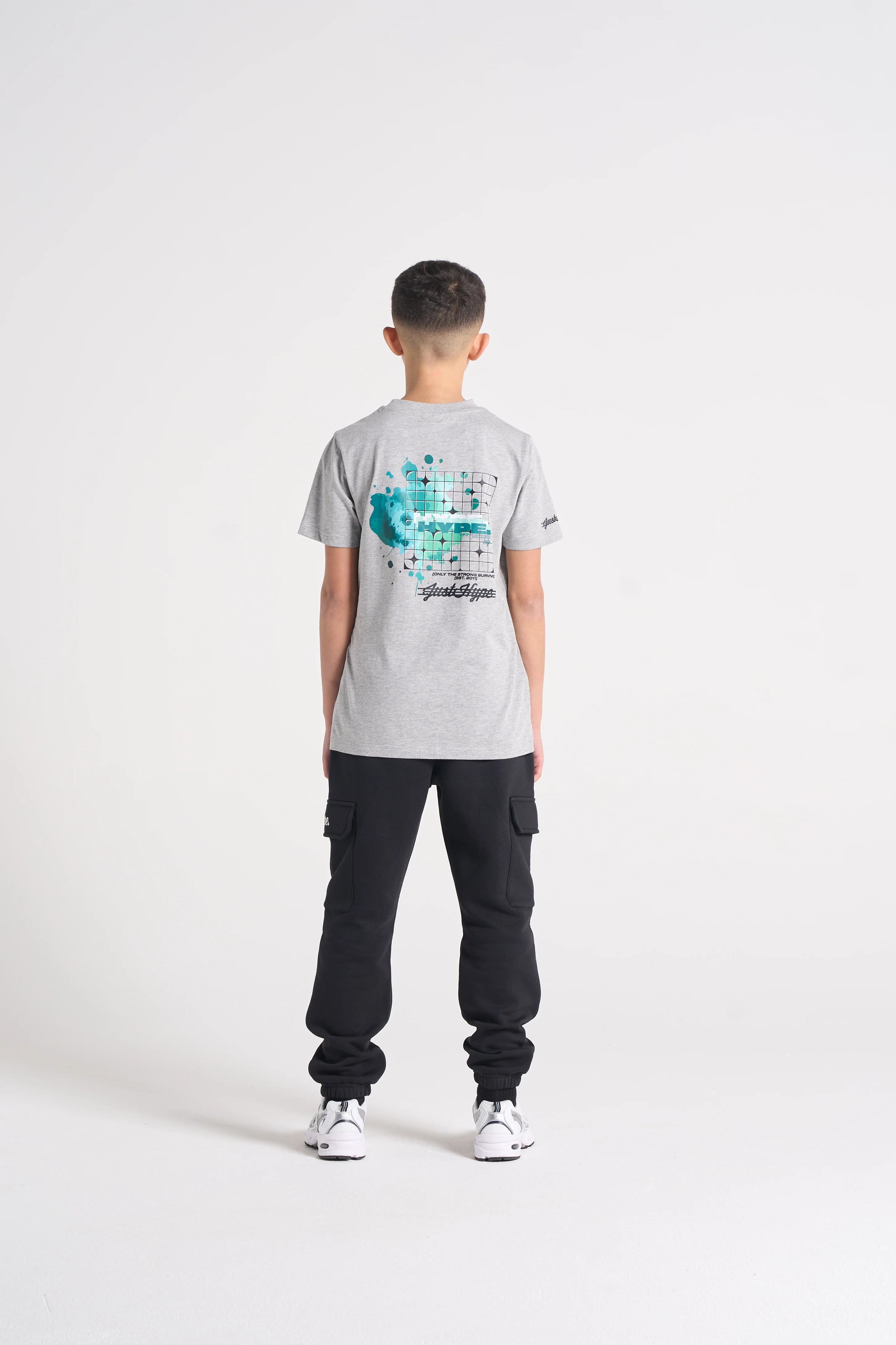 Hype Boys Grey Marl Cosmic T-Shirt - Image 11