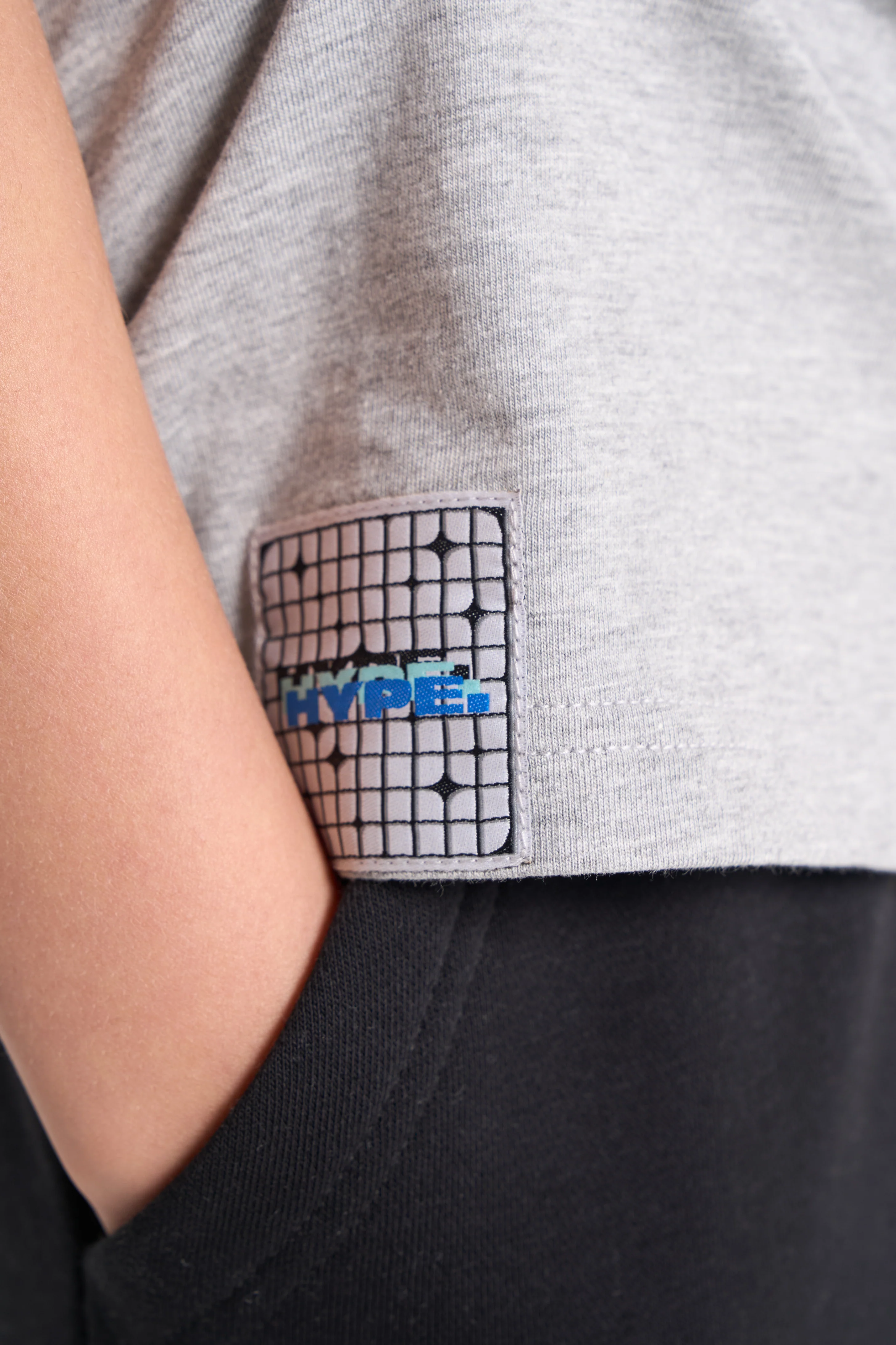 Hype Boys Grey Marl Cosmic T-Shirt - Image 8