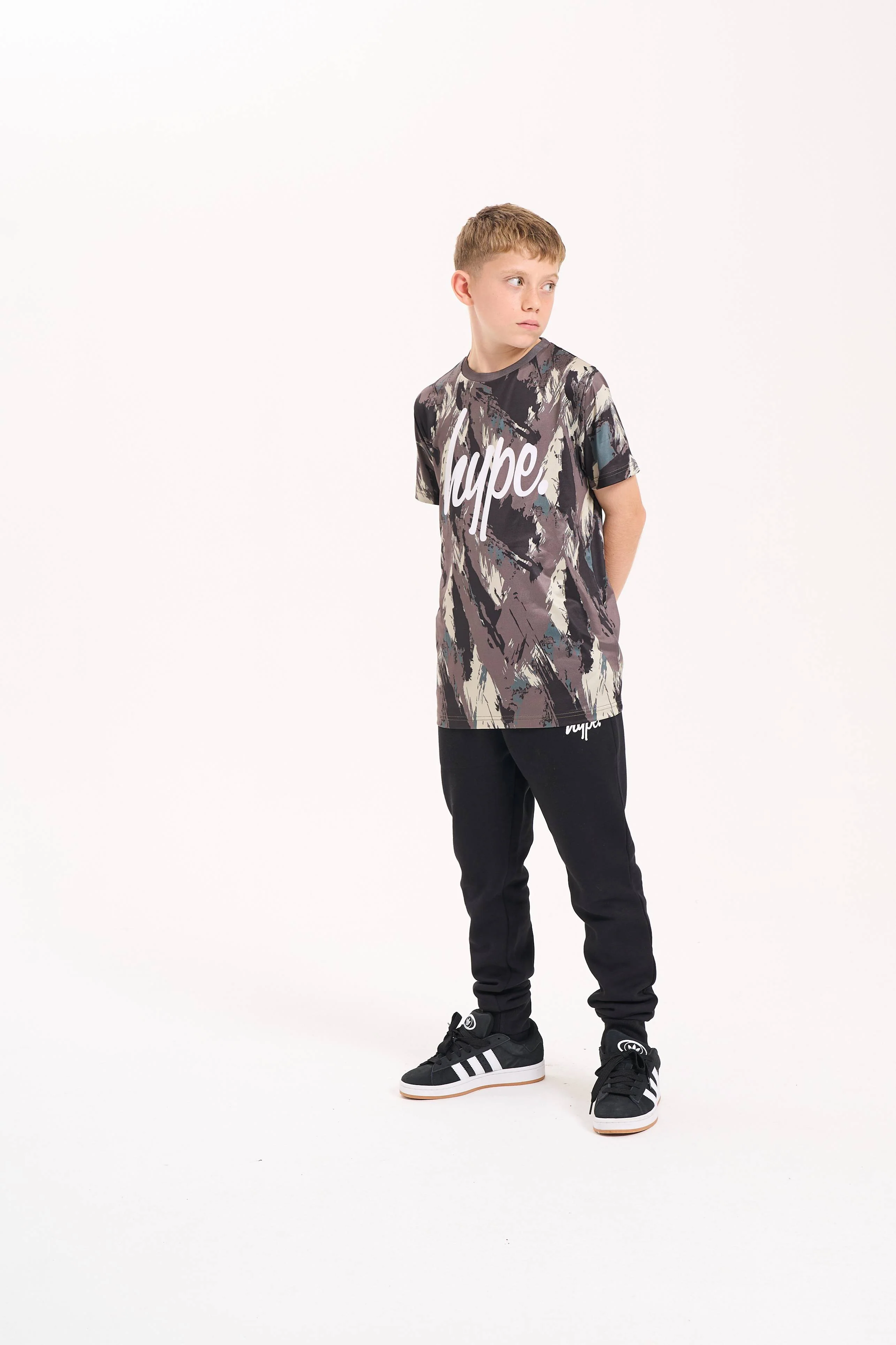 Hype Boys Khaki Stroke T-Shirt - Image 3