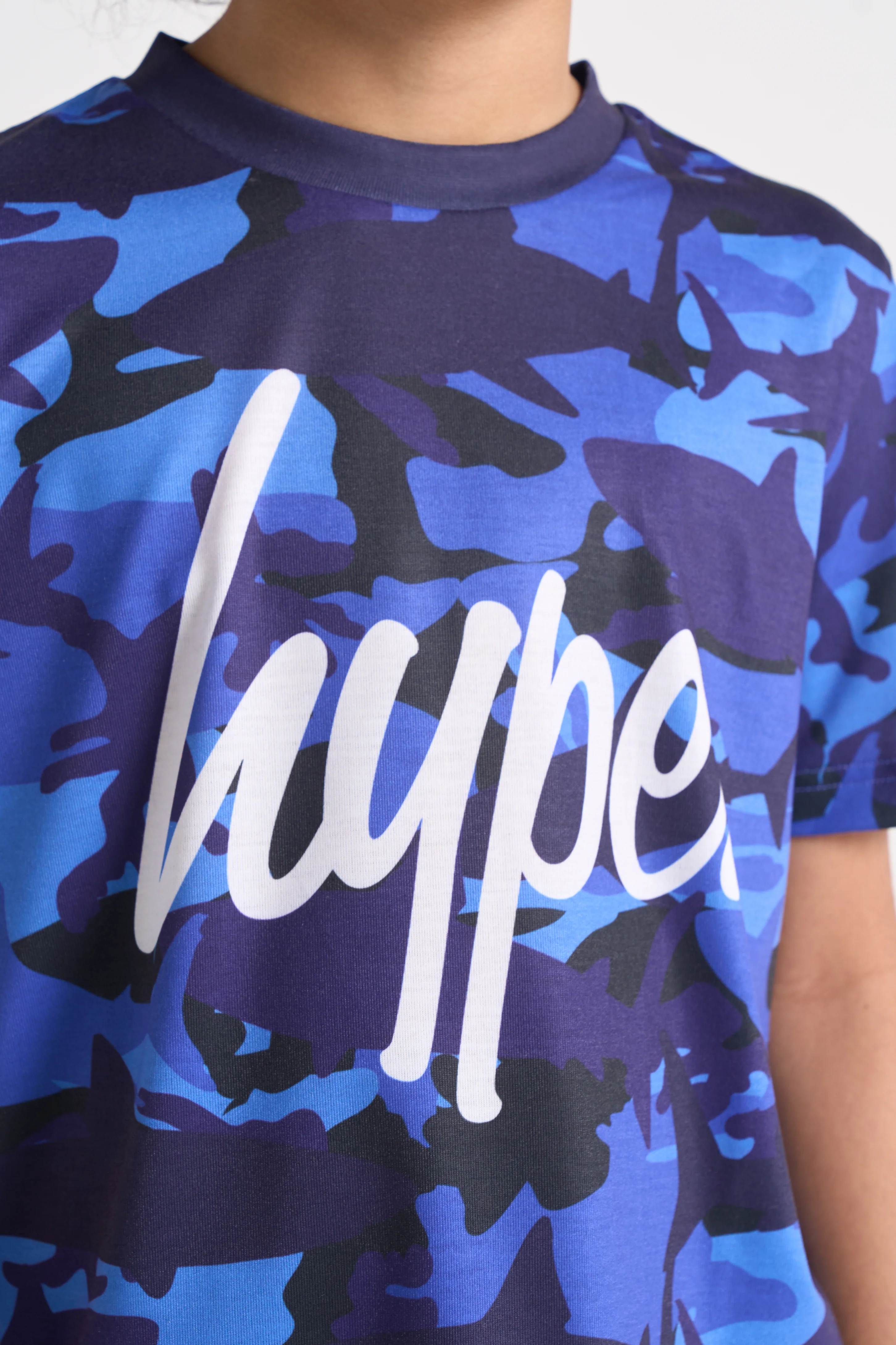 Hype Boys Navy Jaws Camouflage T-Shirt - Image 2