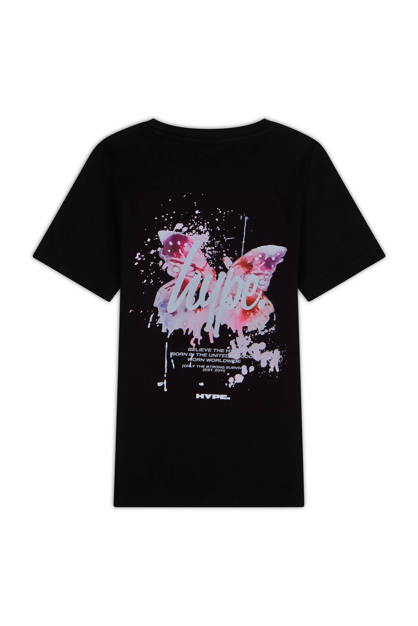 Hype Girls Black Butterfly T-Shirt - Image 5
