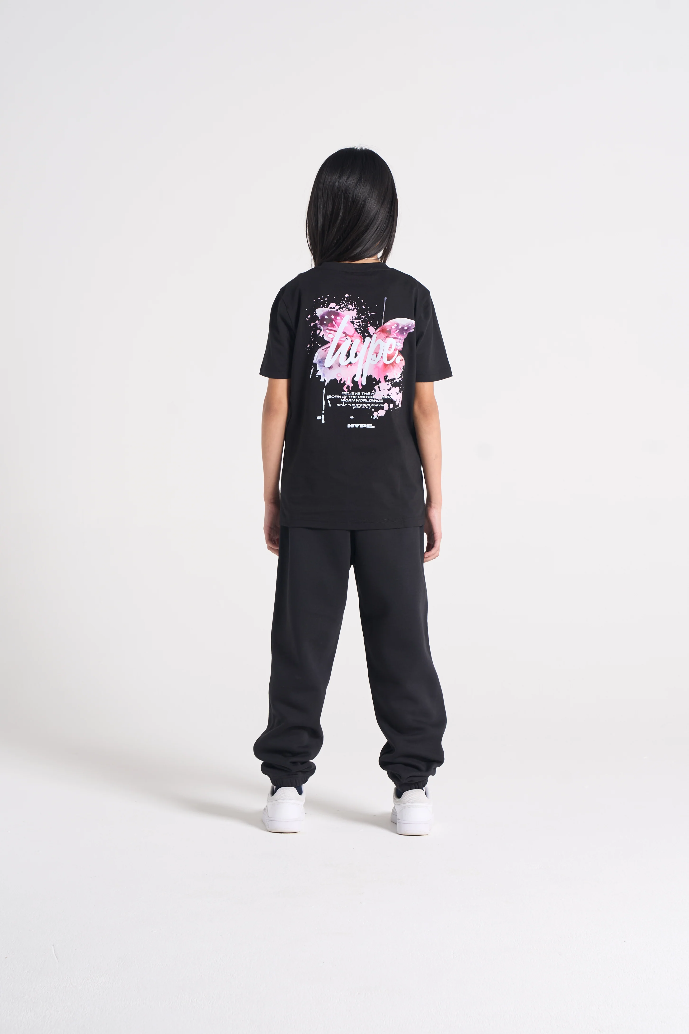 Hype Girls Black Butterfly T-Shirt - Image 8