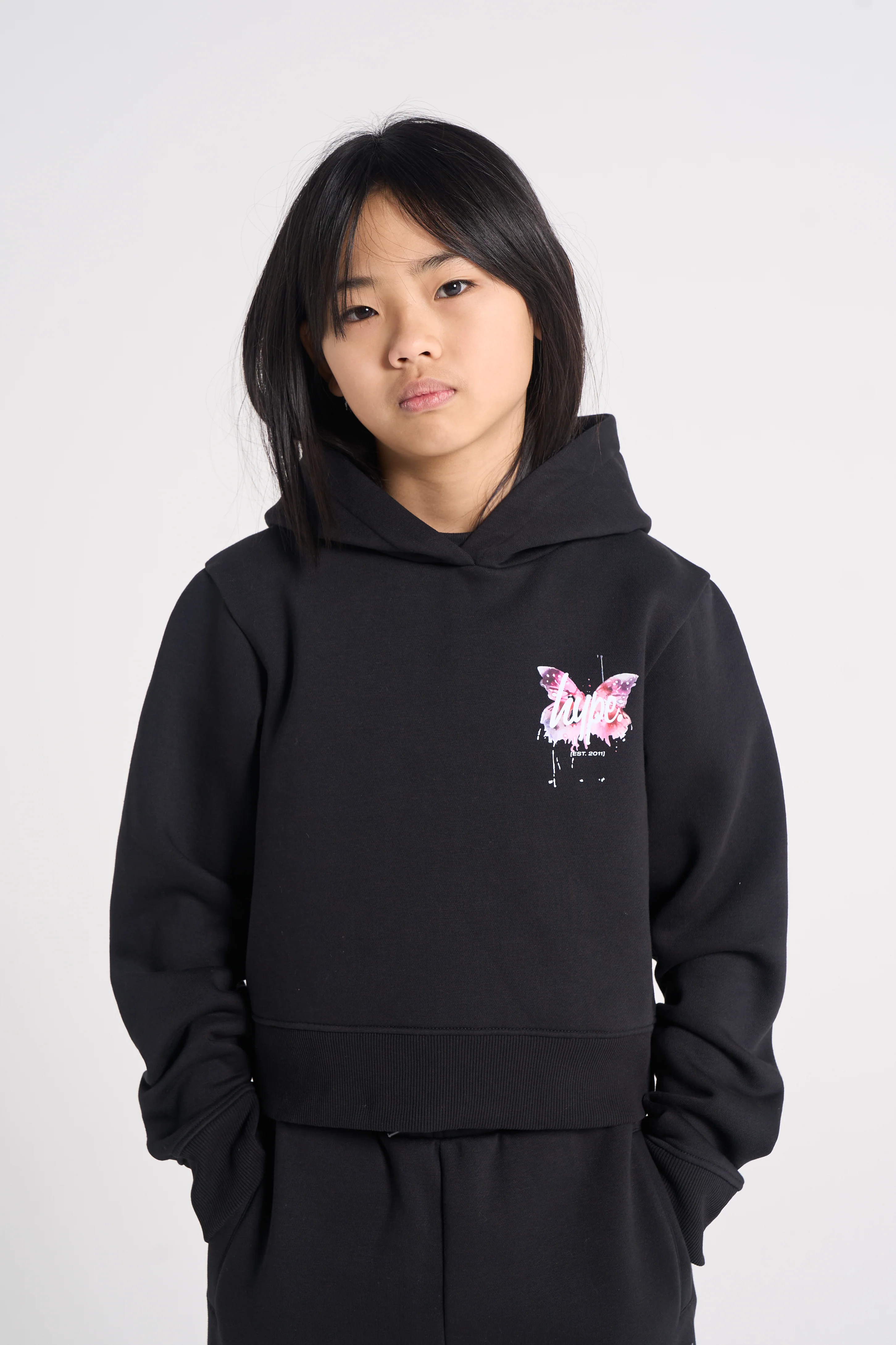Hype Girls Black Butterfly Tracksuit - Image 2