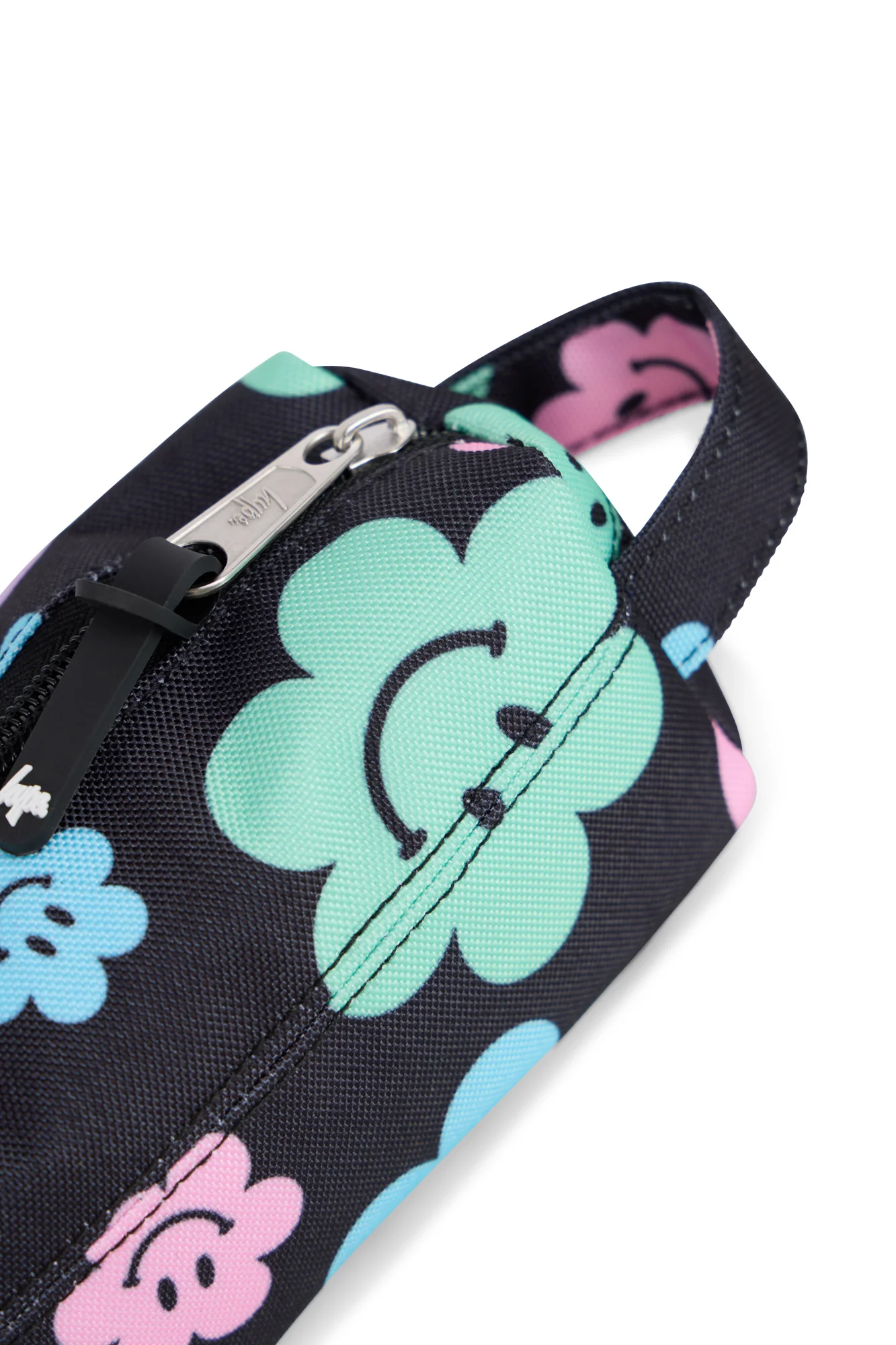 Hype Girls Black Happy Flowers Pencil Case - Image 3