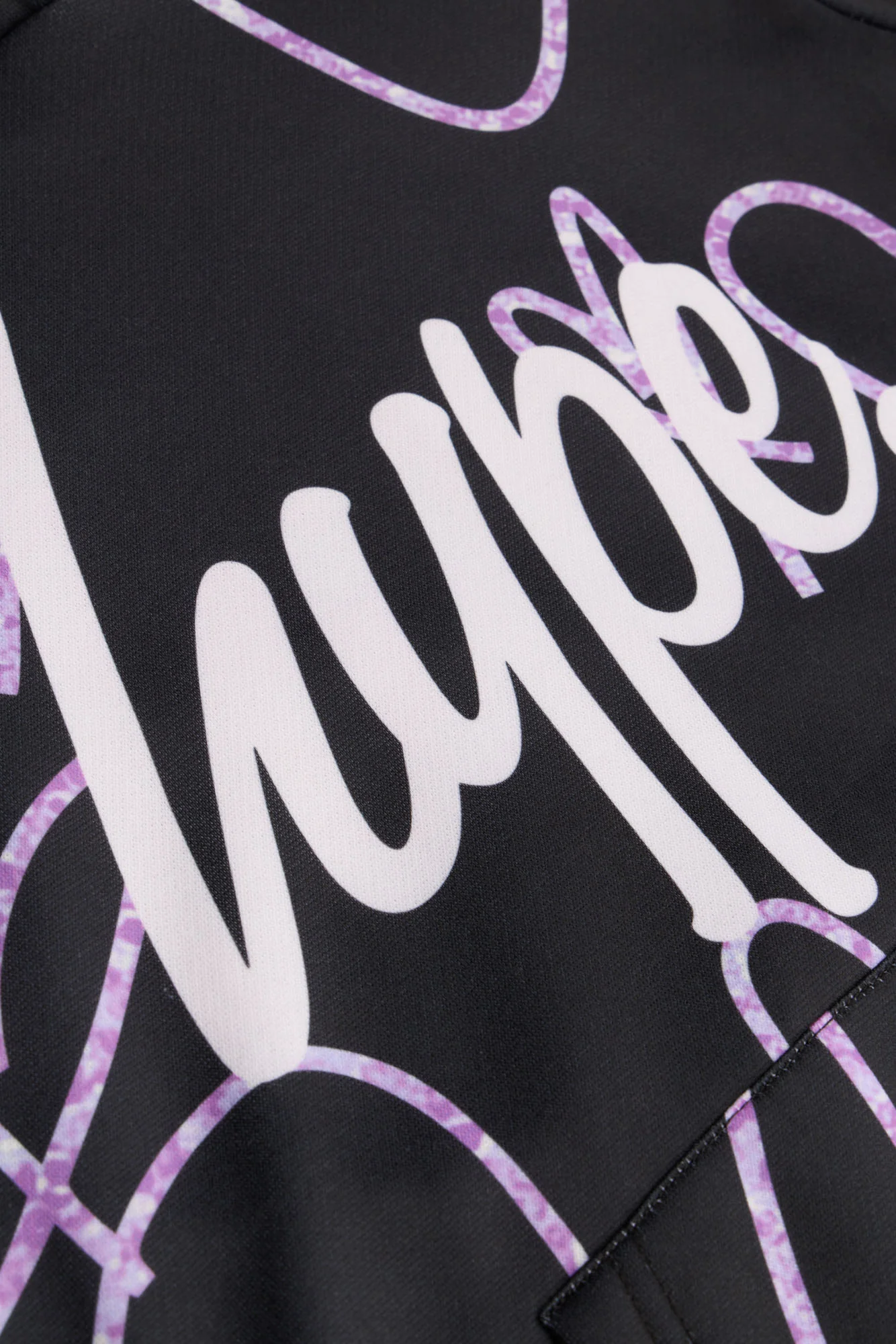 Hype Girls Black Scribble Hearts Hoodie - Image 5