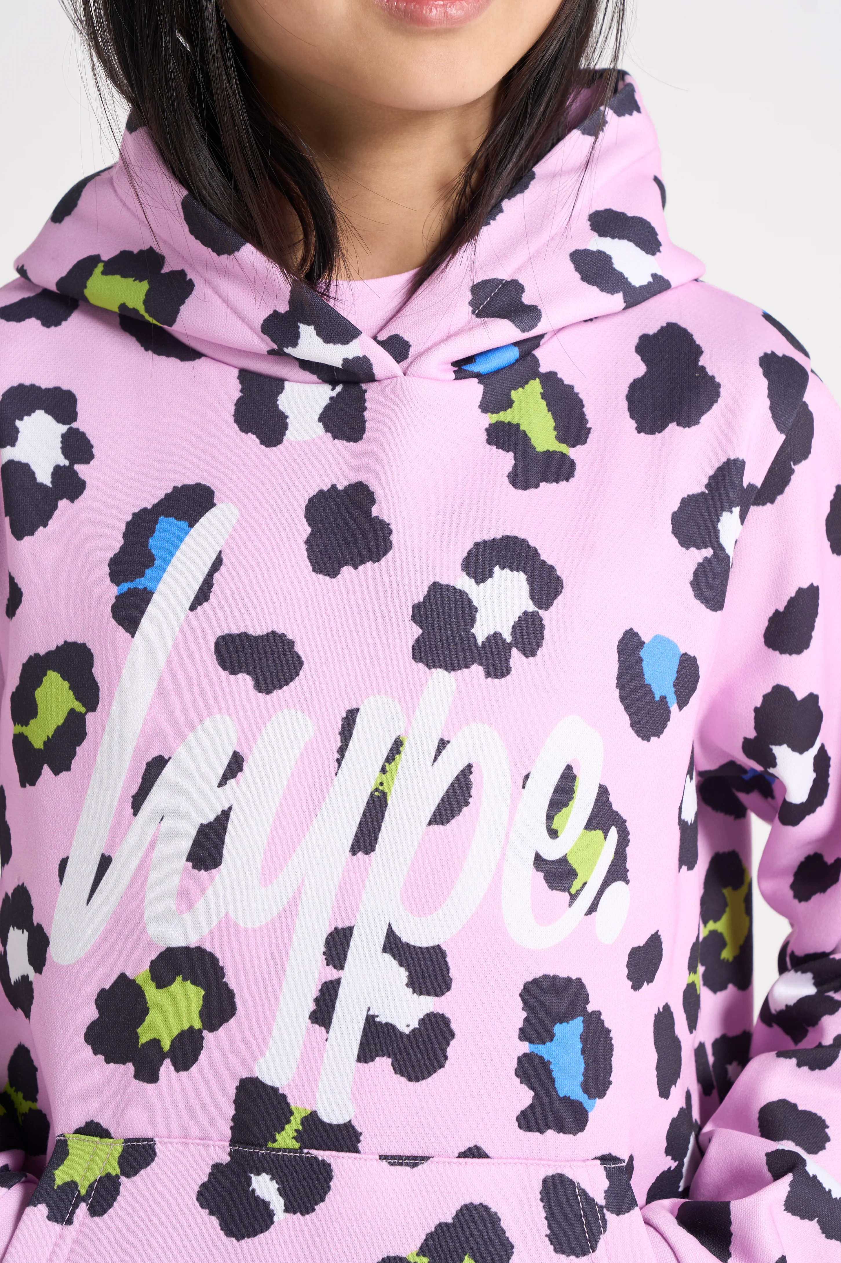 Hype Girls Lilac Leopard Hoodie - Image 4