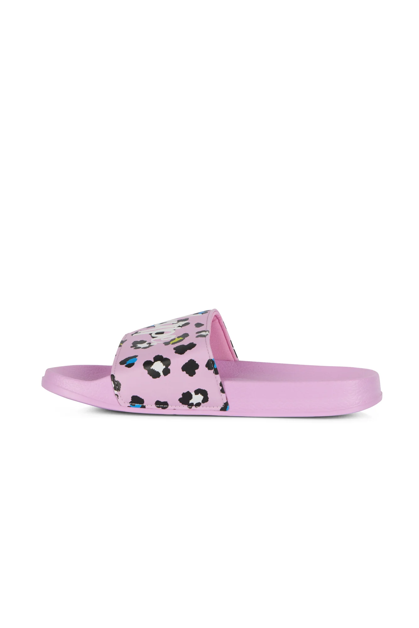 Hype Girls Lilac Leopard Sliders - Image 4