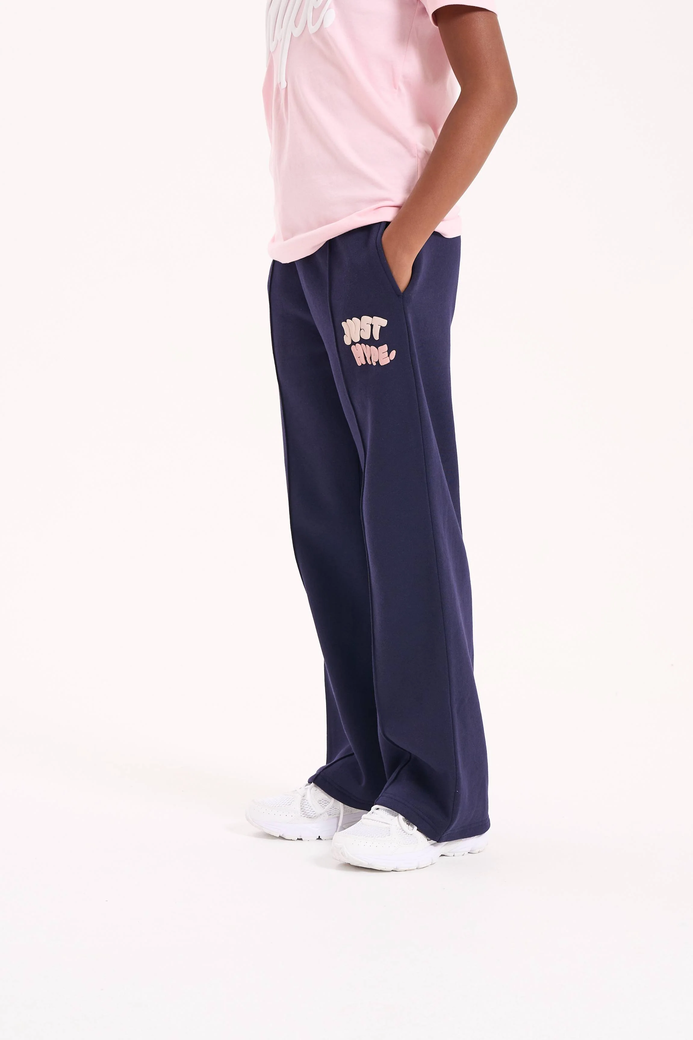 Hype Girls Navy Fantasy Wide Leg Joggers - Image 2