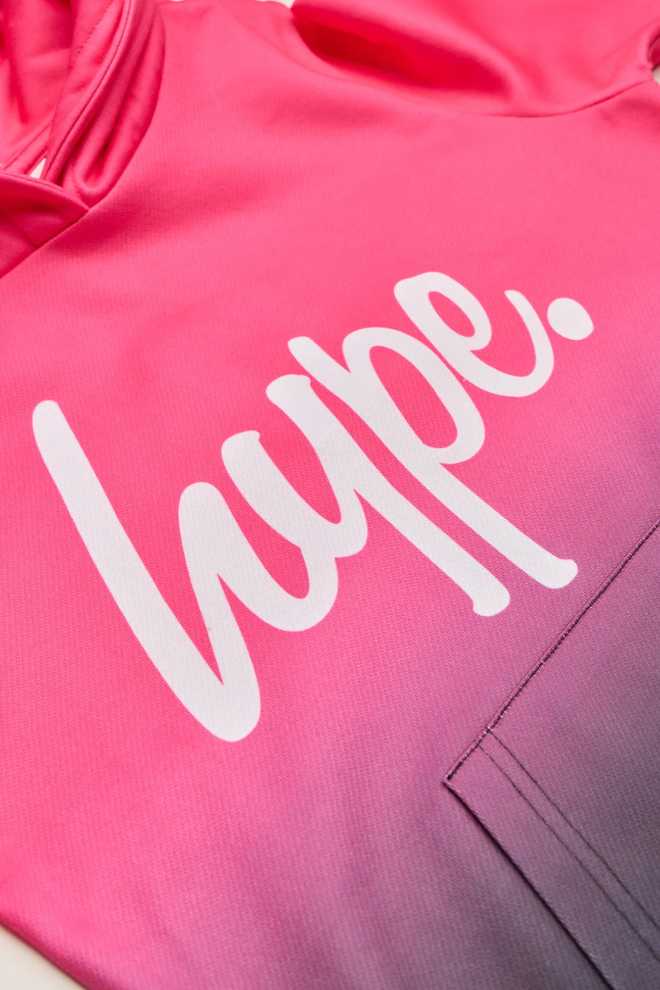 Hype Girls Pink/Black Fade Hoodie - Image 6