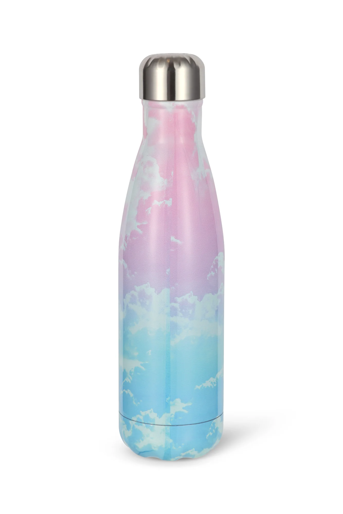 Hype Girls Pink/Blue Cloud Fade Thermal Water Bottle - Image 2