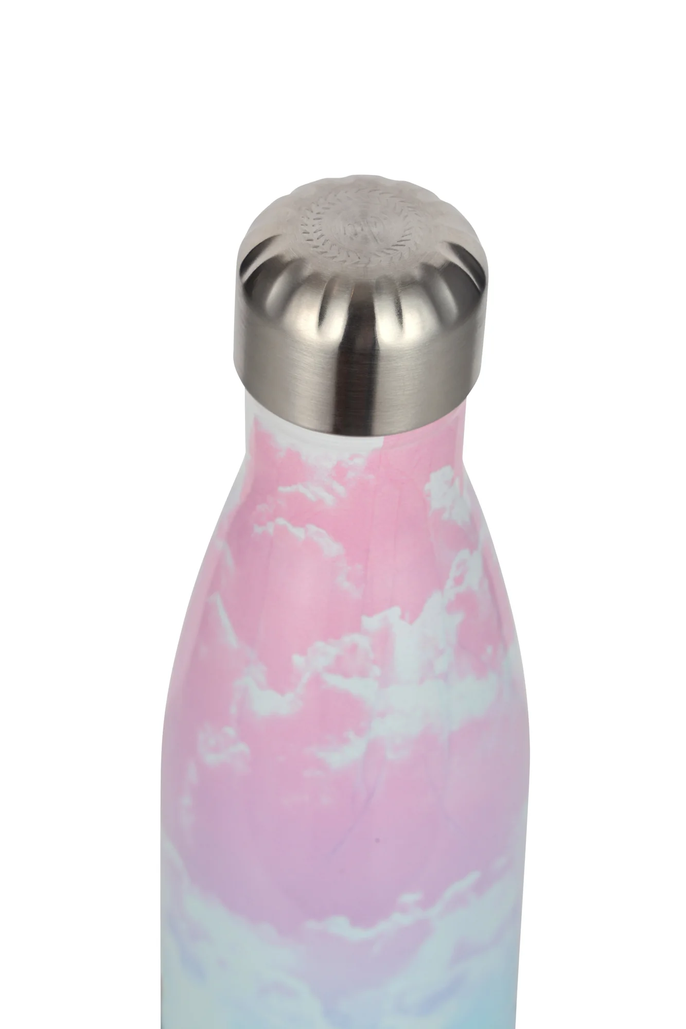 Hype Girls Pink/Blue Cloud Fade Thermal Water Bottle - Image 3