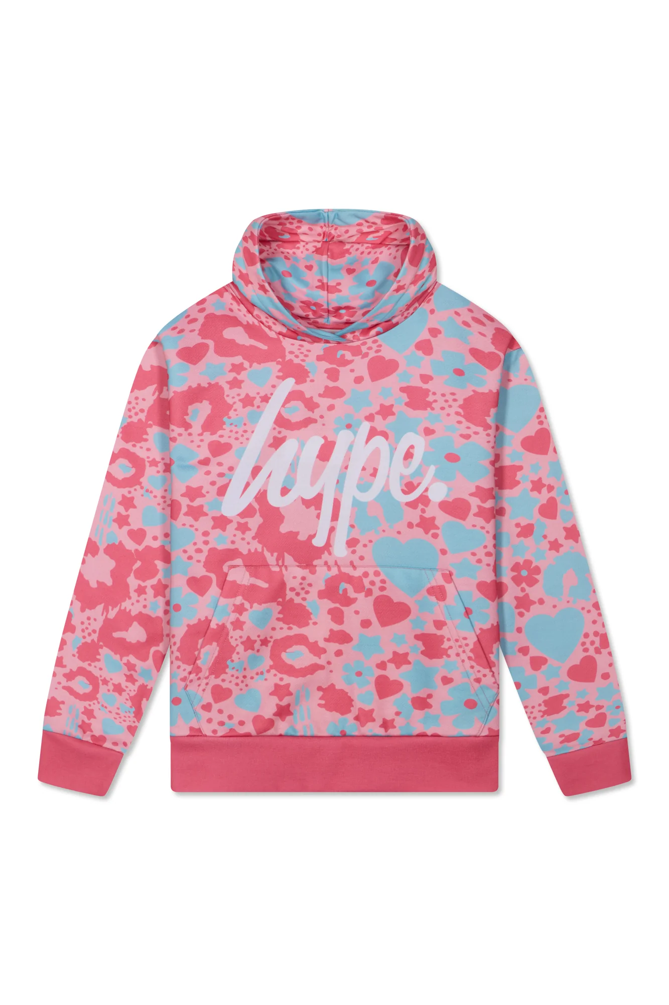 Hype Girls Pink Ditsy Hoodie - Image 2