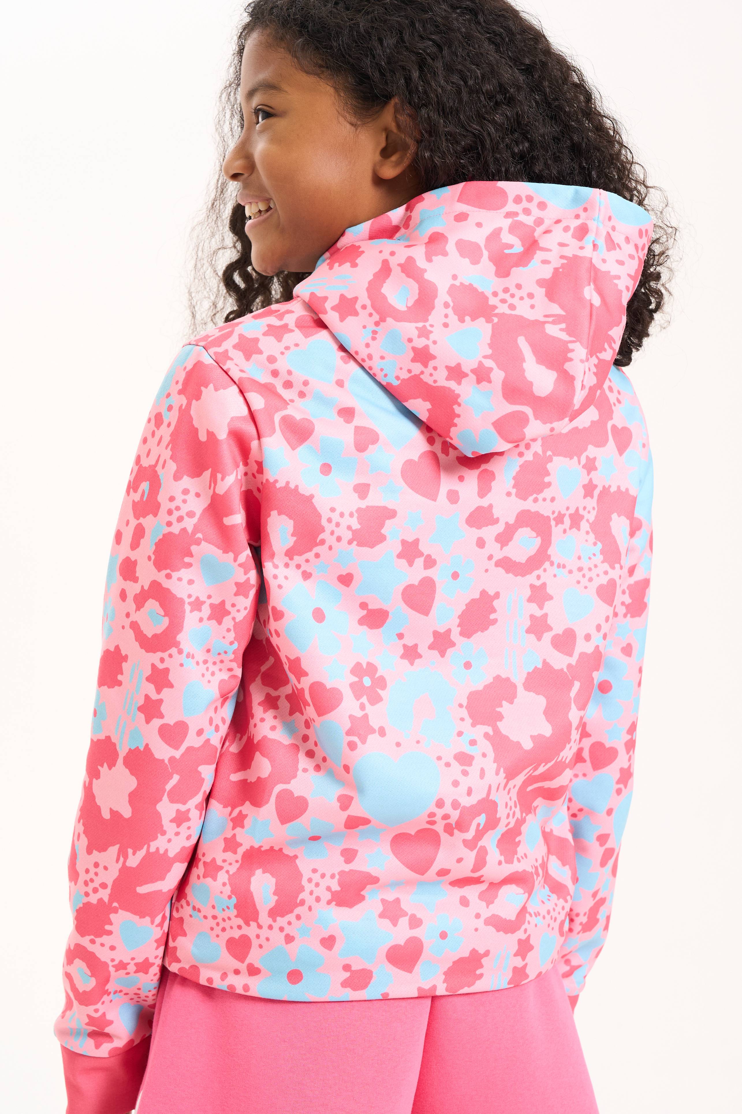 Hype Girls Pink Ditsy Hoodie - Image 7