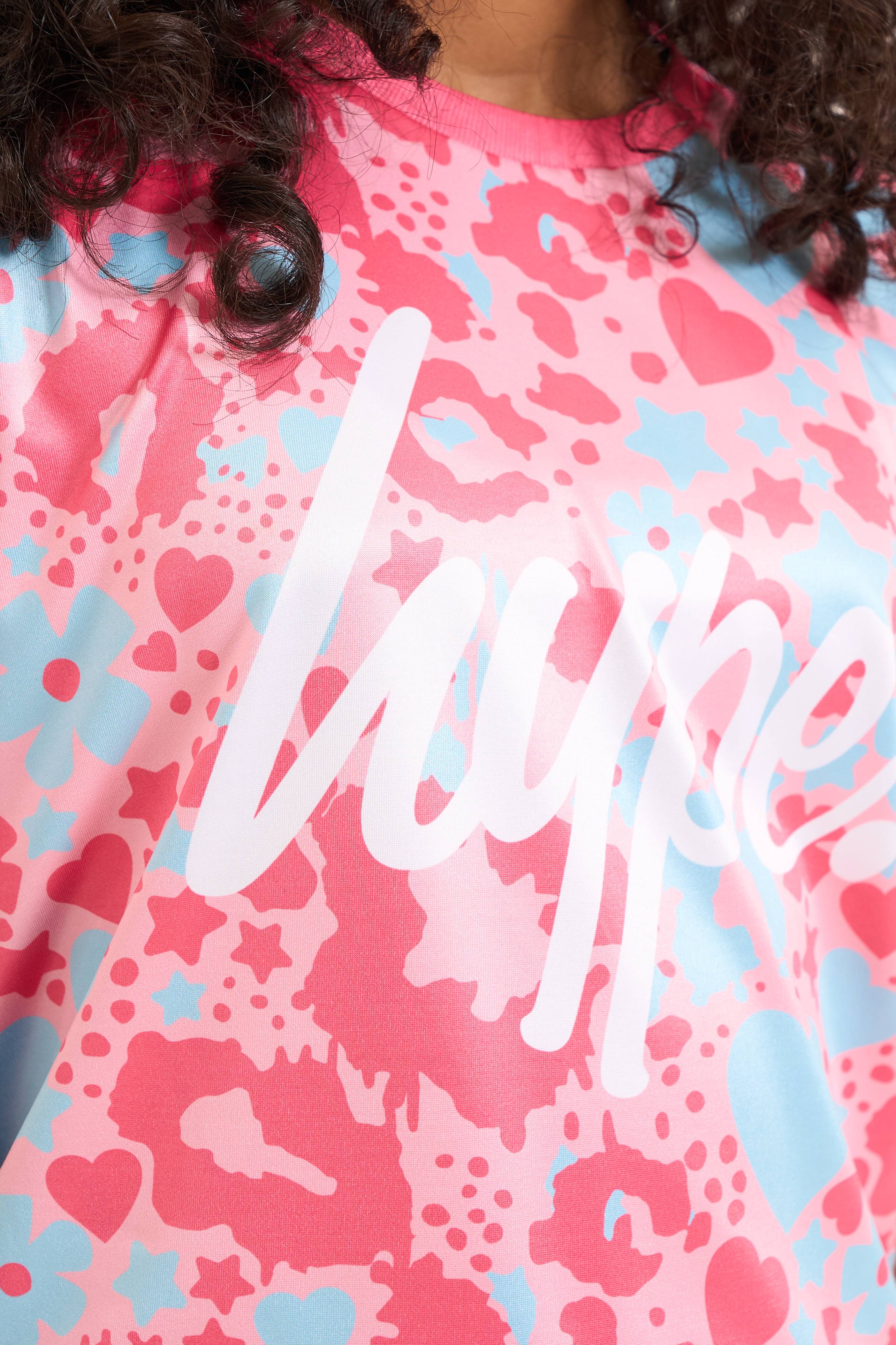 Hype Girls Pink Ditsy T-Shirt - Image 2