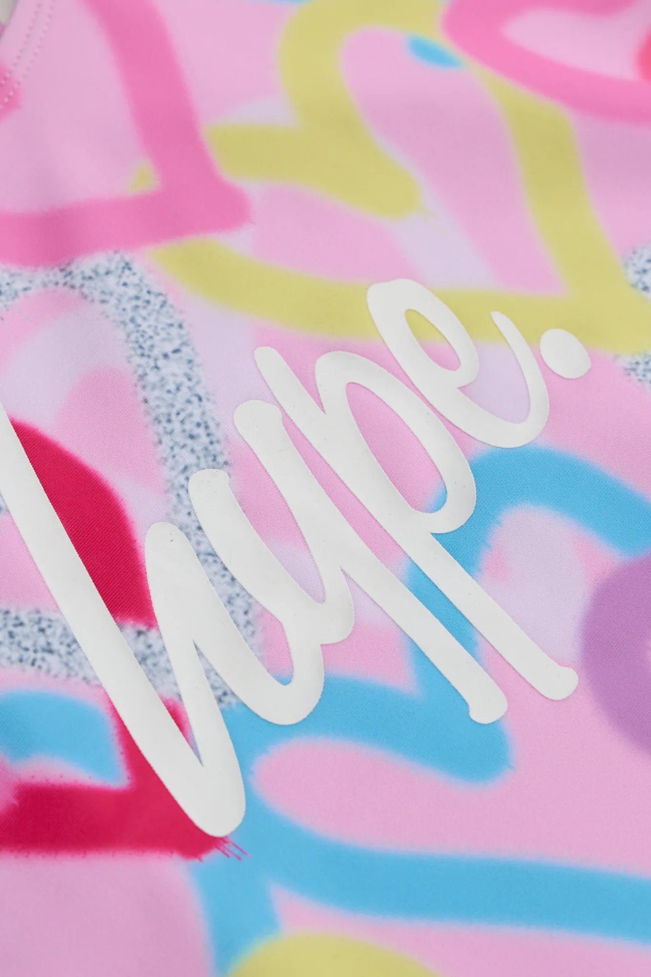 Hype Girls Pink Graffiti Heart Swimsuit - Image 3