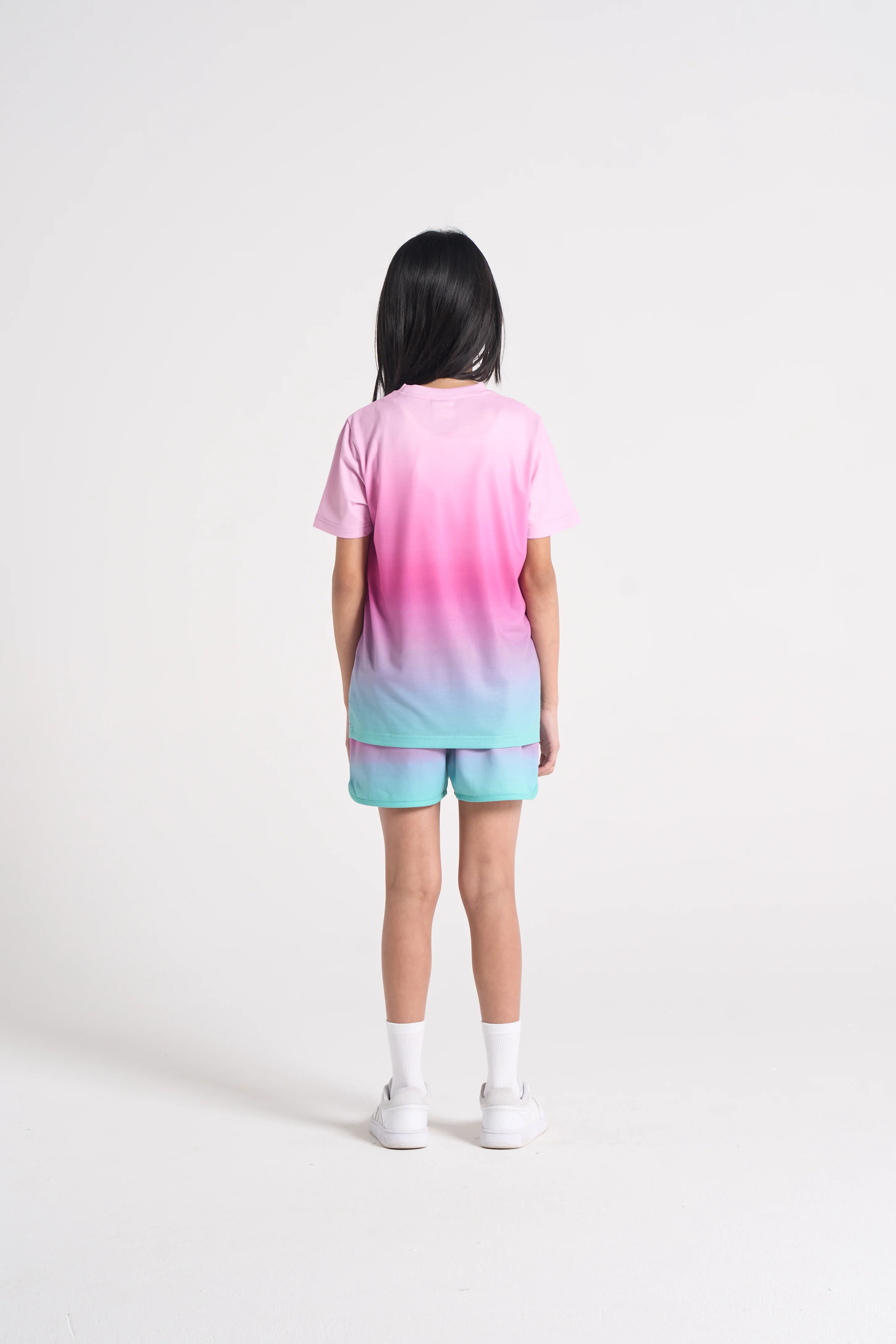 Hype Girls Pink/Mint Sundae Fade Shorts - Image 8