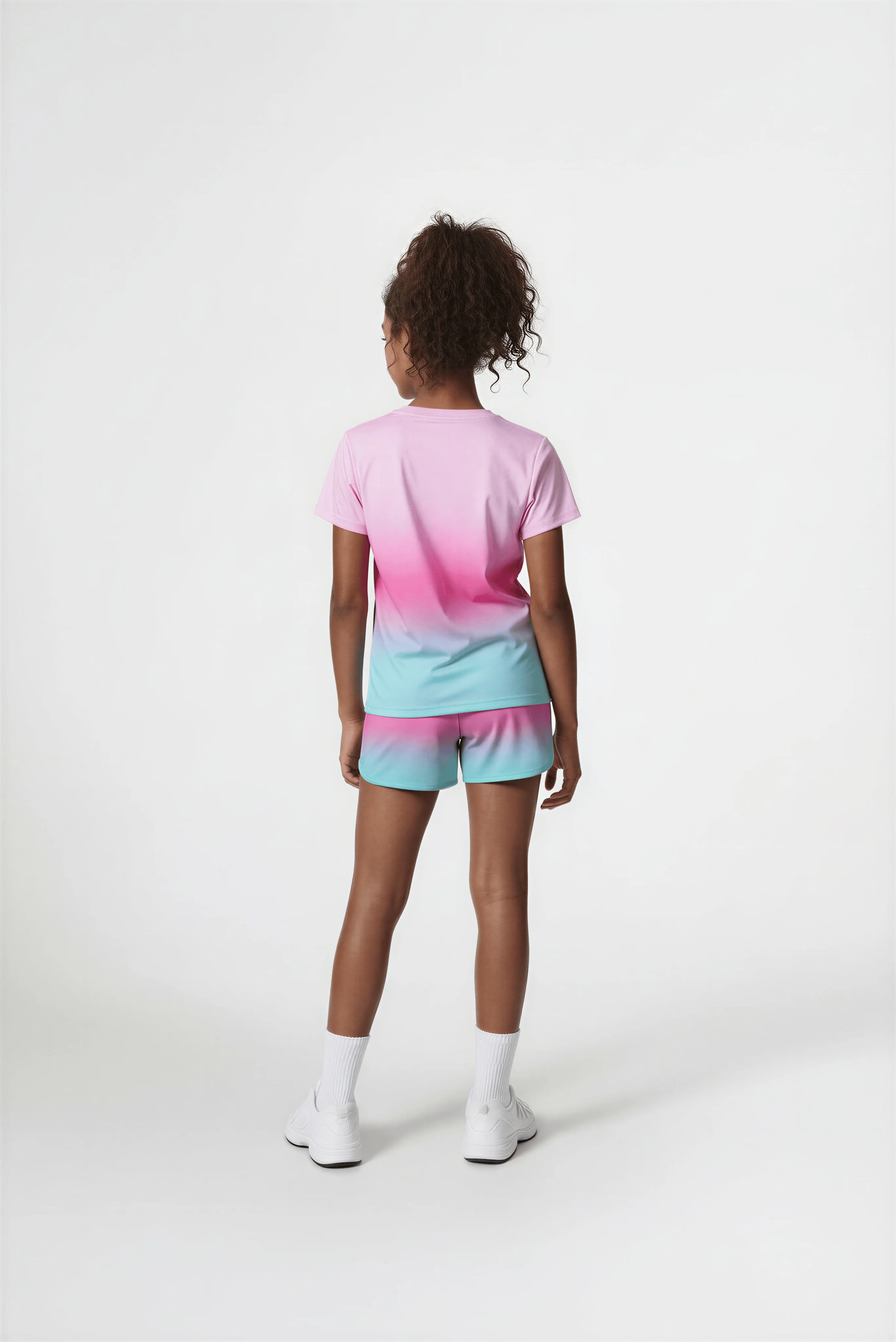 Hype Girls Pink/Mint Sundae Fade T-Shirt - Image 2