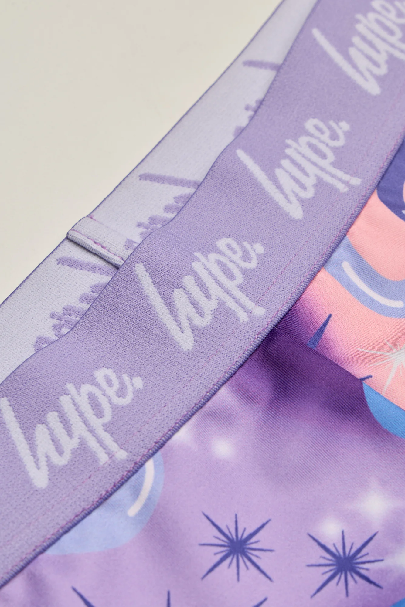 Hype Girls Purple Sparkle Flower Cycling Shorts - Image 5