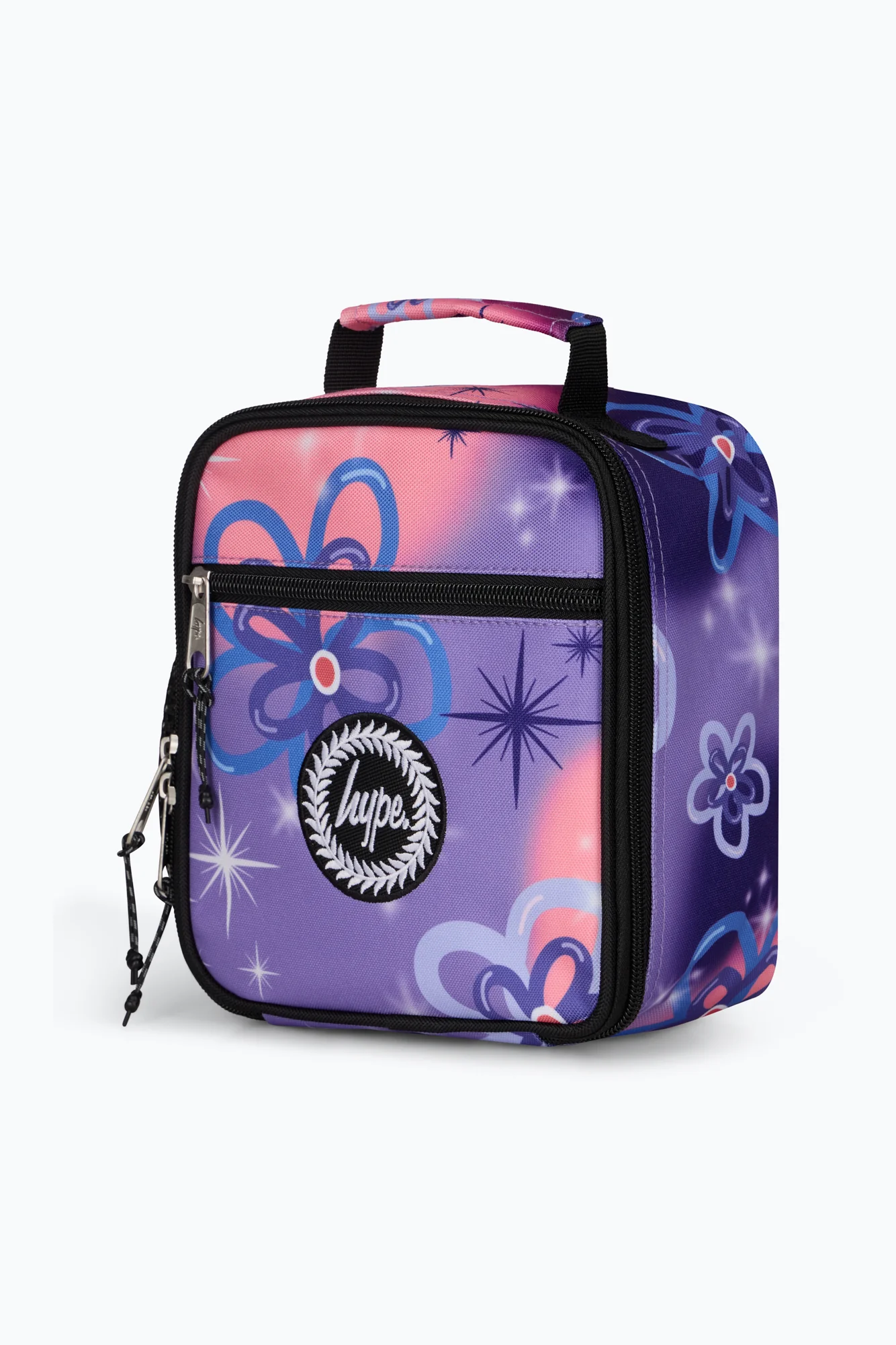 Hype Girls Purple Sparkle Flower Lunch Bag - Image 4