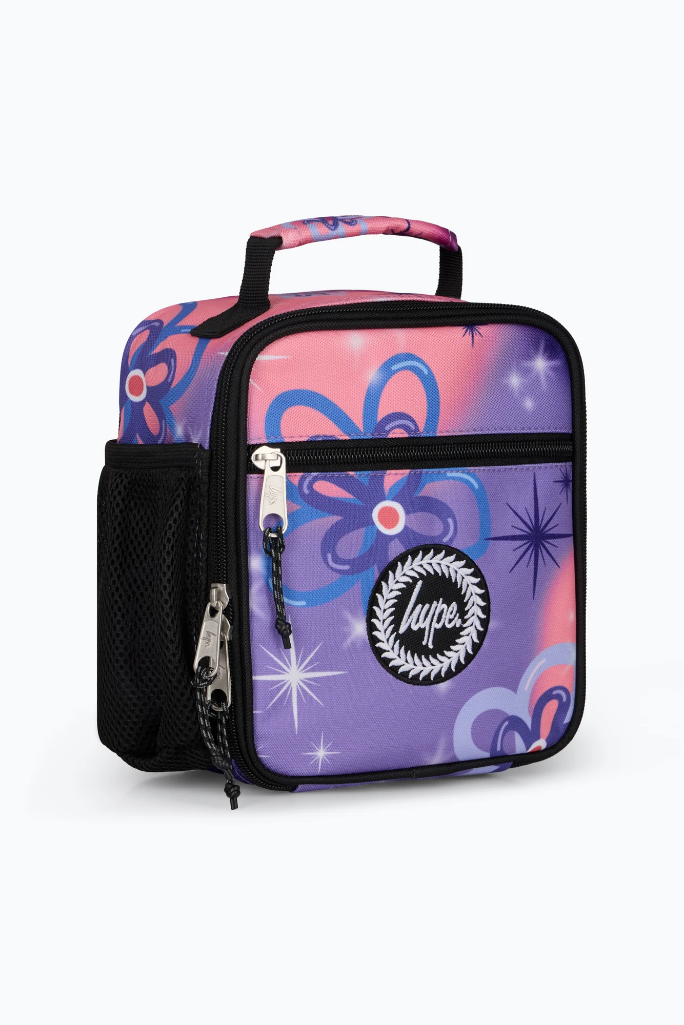 Hype Girls Purple Sparkle Flower Lunch Bag - Image 6